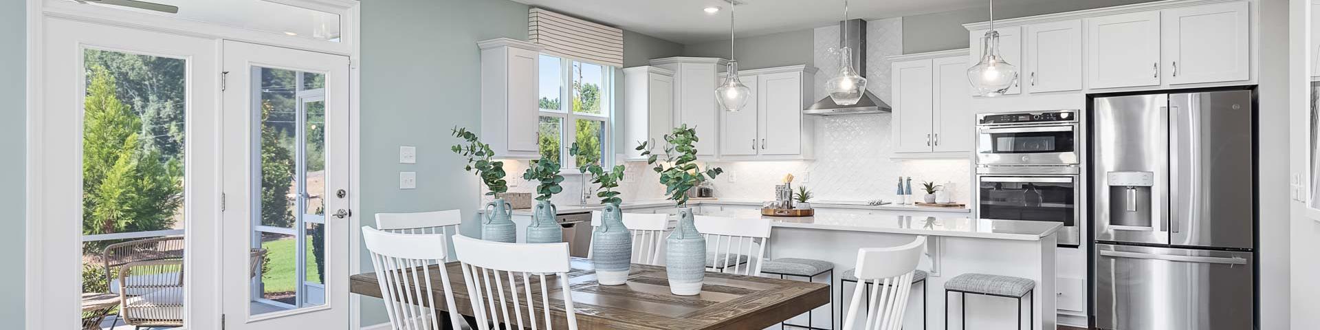 Lovely modern farmhouse kitchen inside a Davidson Home