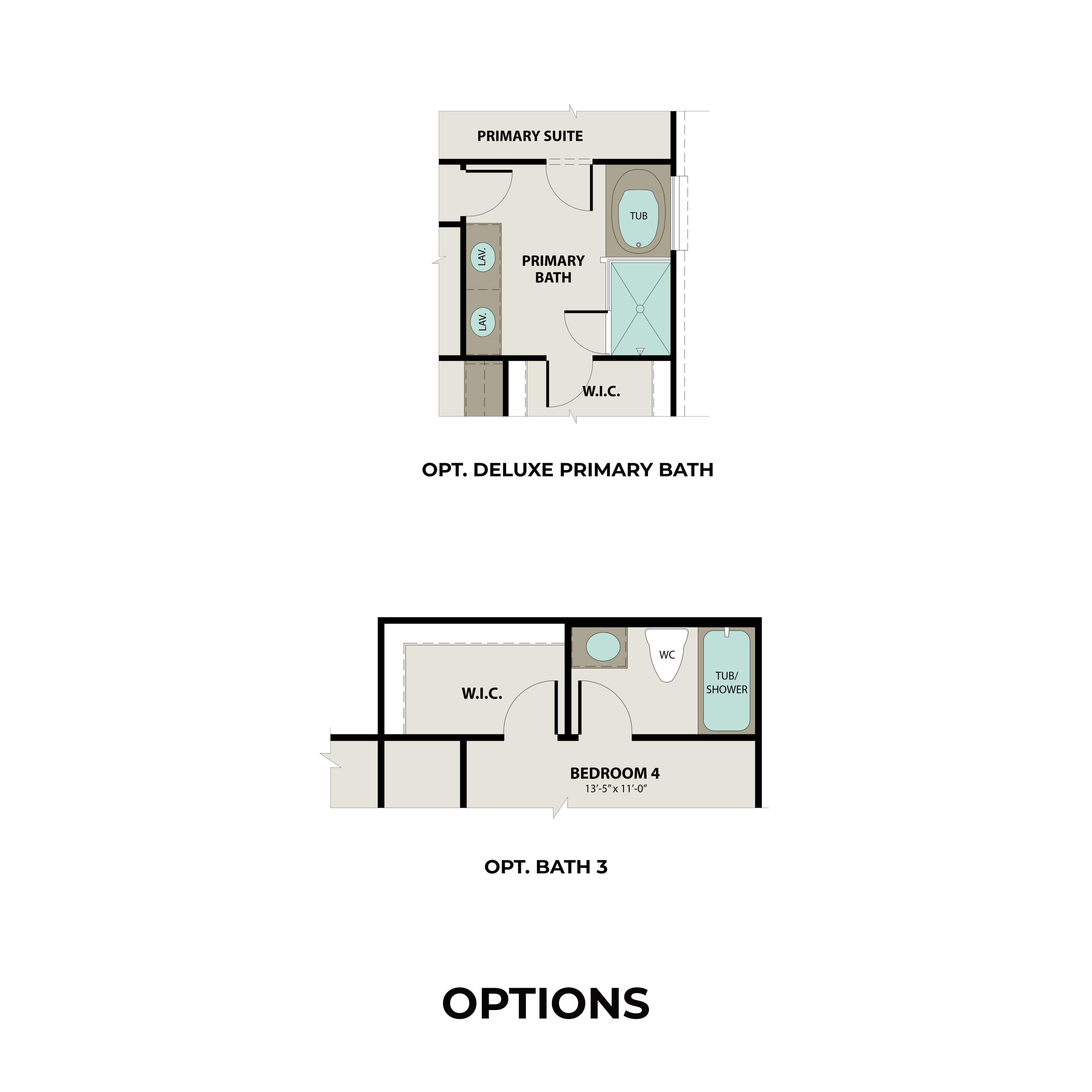 3 - The Tierra buildable floor plan layout in Davidson Homes Homes' Sunterra community.