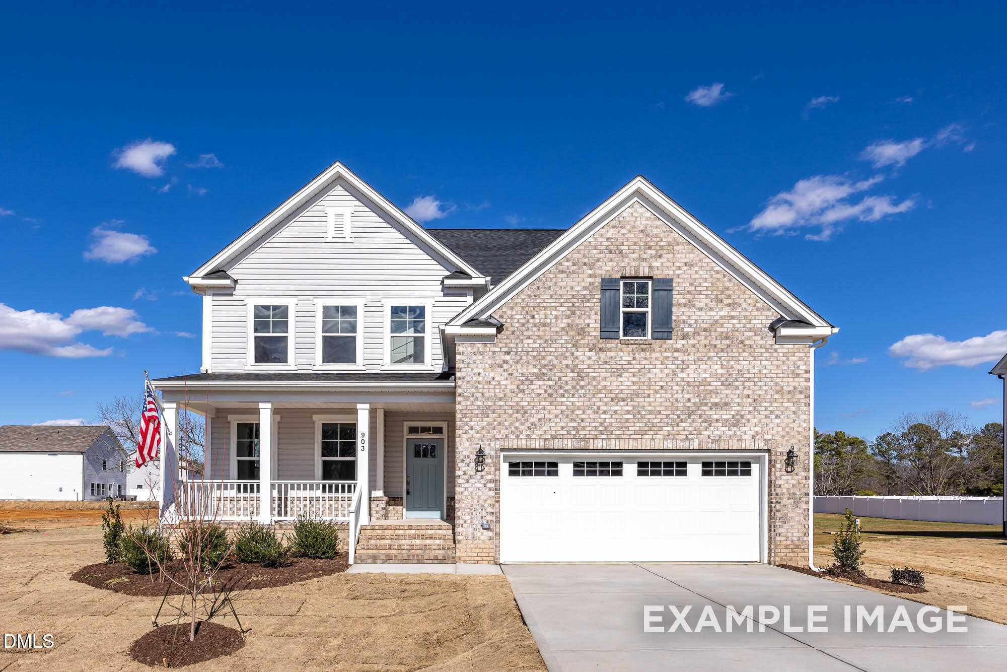 Exterior view of Davidson Homes' New Home at 320 Longleaf Glen Lane
