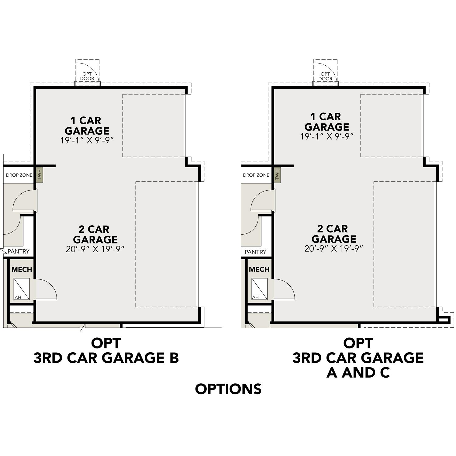 3 - The Diana C with 3-Car Garage floor plan layout for 13605 Fairway Arbor Drive in Davidson Homes' Lago Mar community.