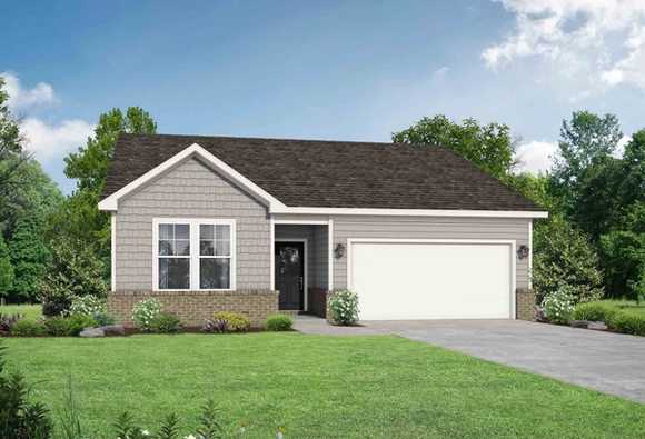 Exterior view of Davidson Homes' The Asheville C Floor Plan