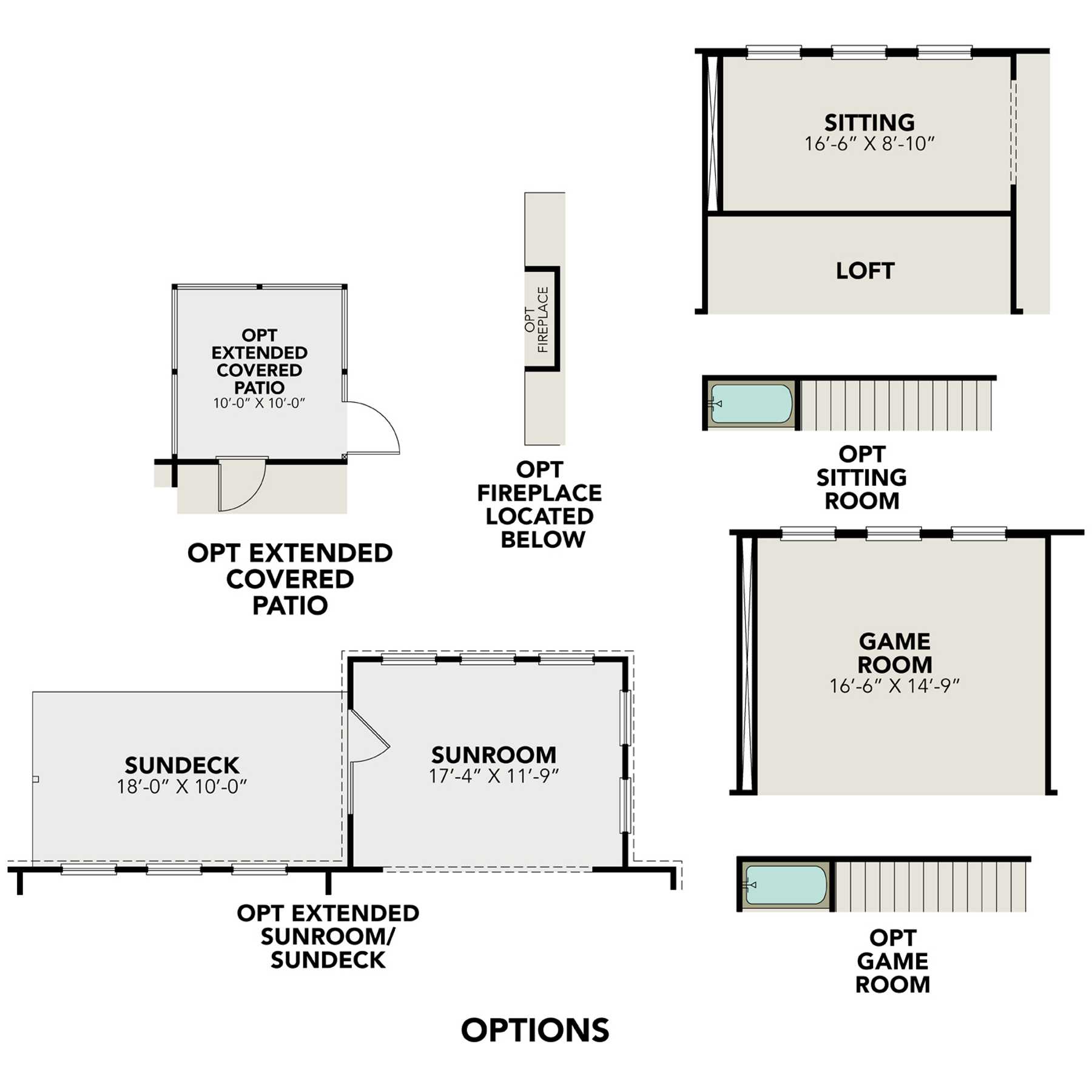 3 - The Danbury H buildable floor plan layout in Davidson Homes Homes' Ladera community.