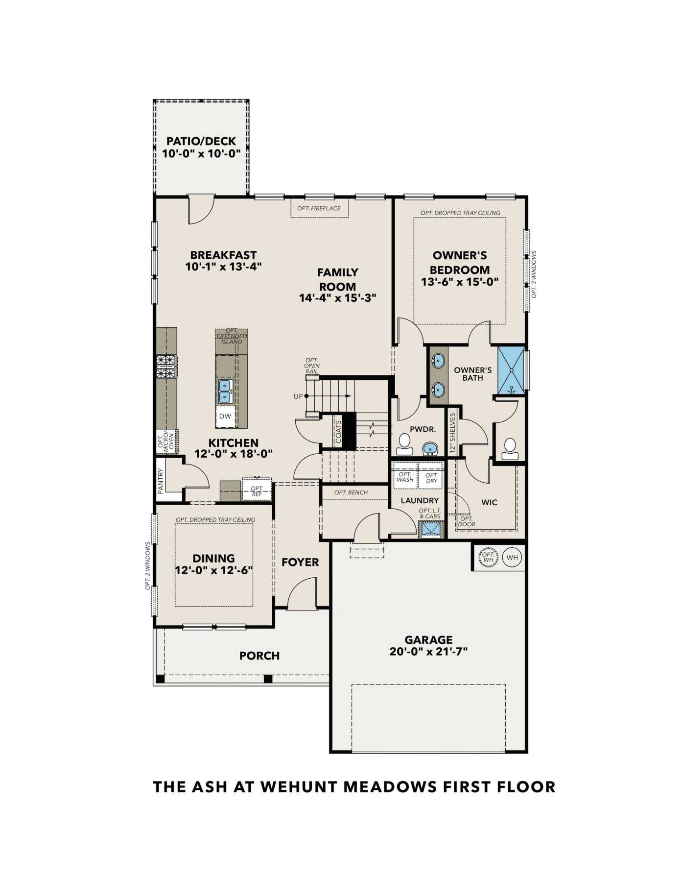 1 - The Ash B buildable floor plan layout in Davidson Homes Homes' Wehunt Meadows community.