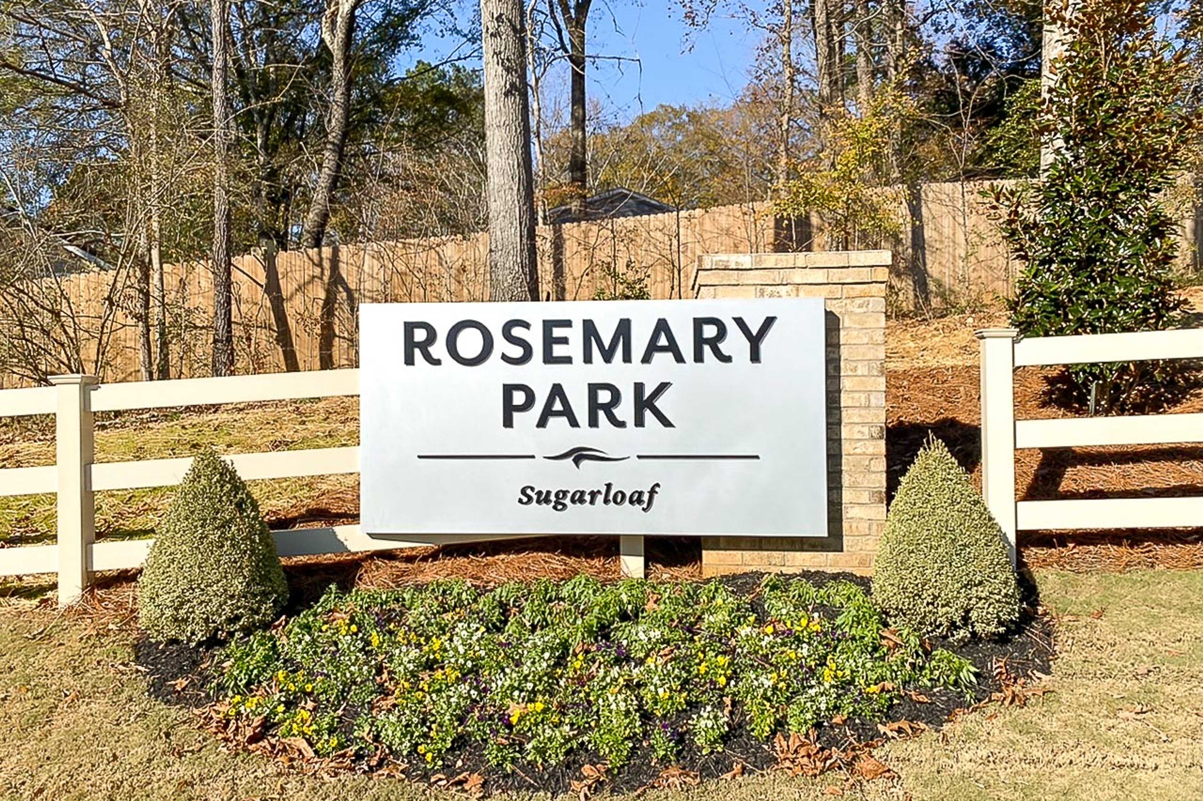 Entrance Sign to Davidson Homes' Rosemary Park community in Lawrenceville, GA