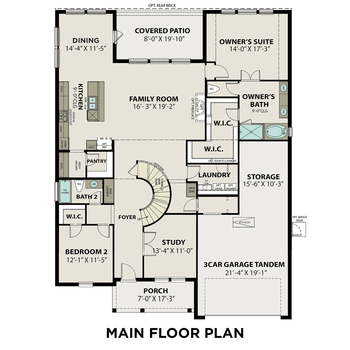 1 - The Victoria B buildable floor plan layout in Davidson Homes' Sunterra community.