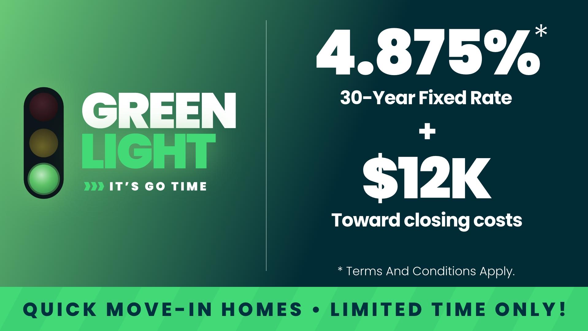 Blue plaid banner with Welcome Home title, announcing rates as low as 1.99% mortgage for Houston new homes