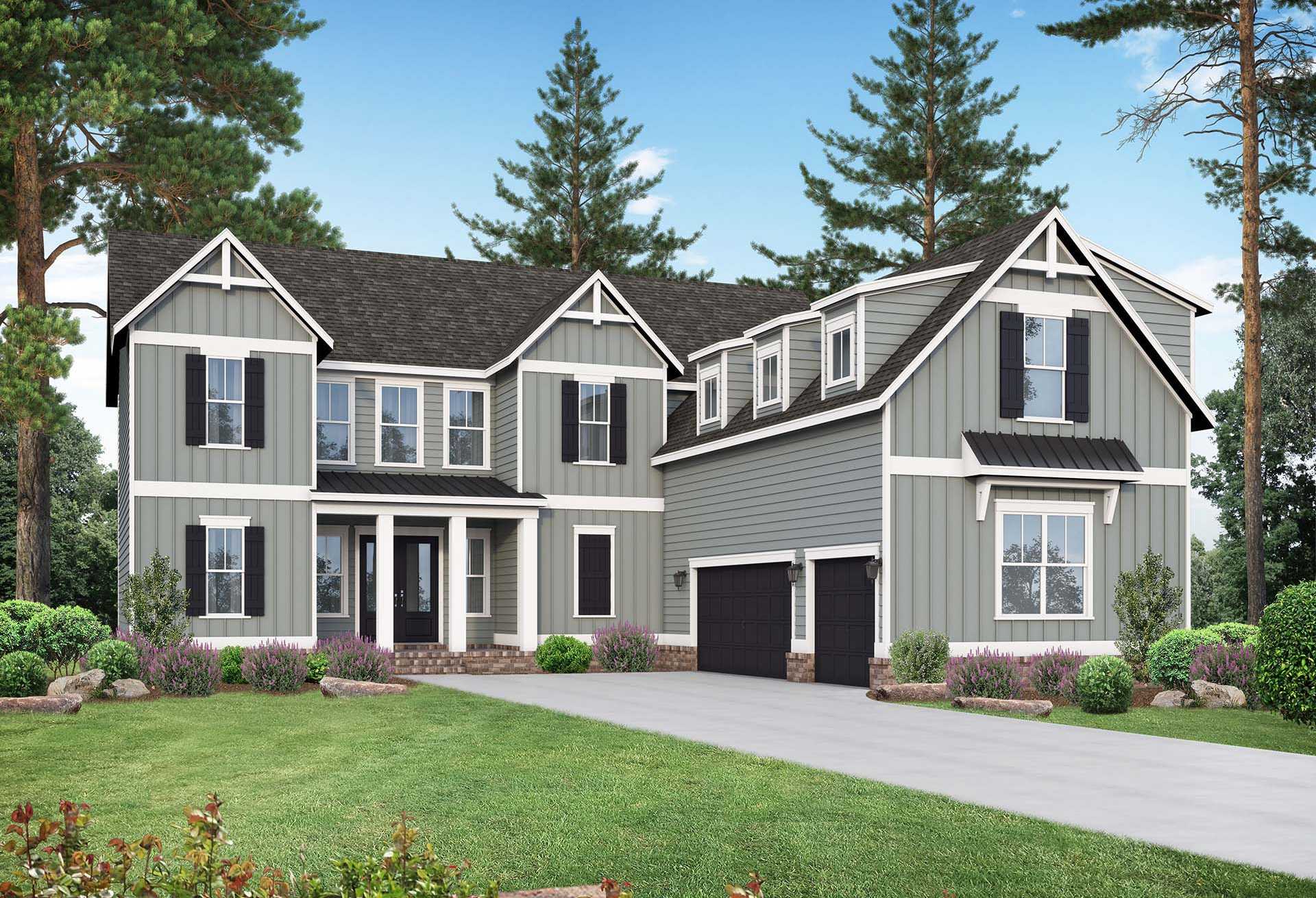 Exterior view of Davidson Homes' The Alston A Floor Plan
