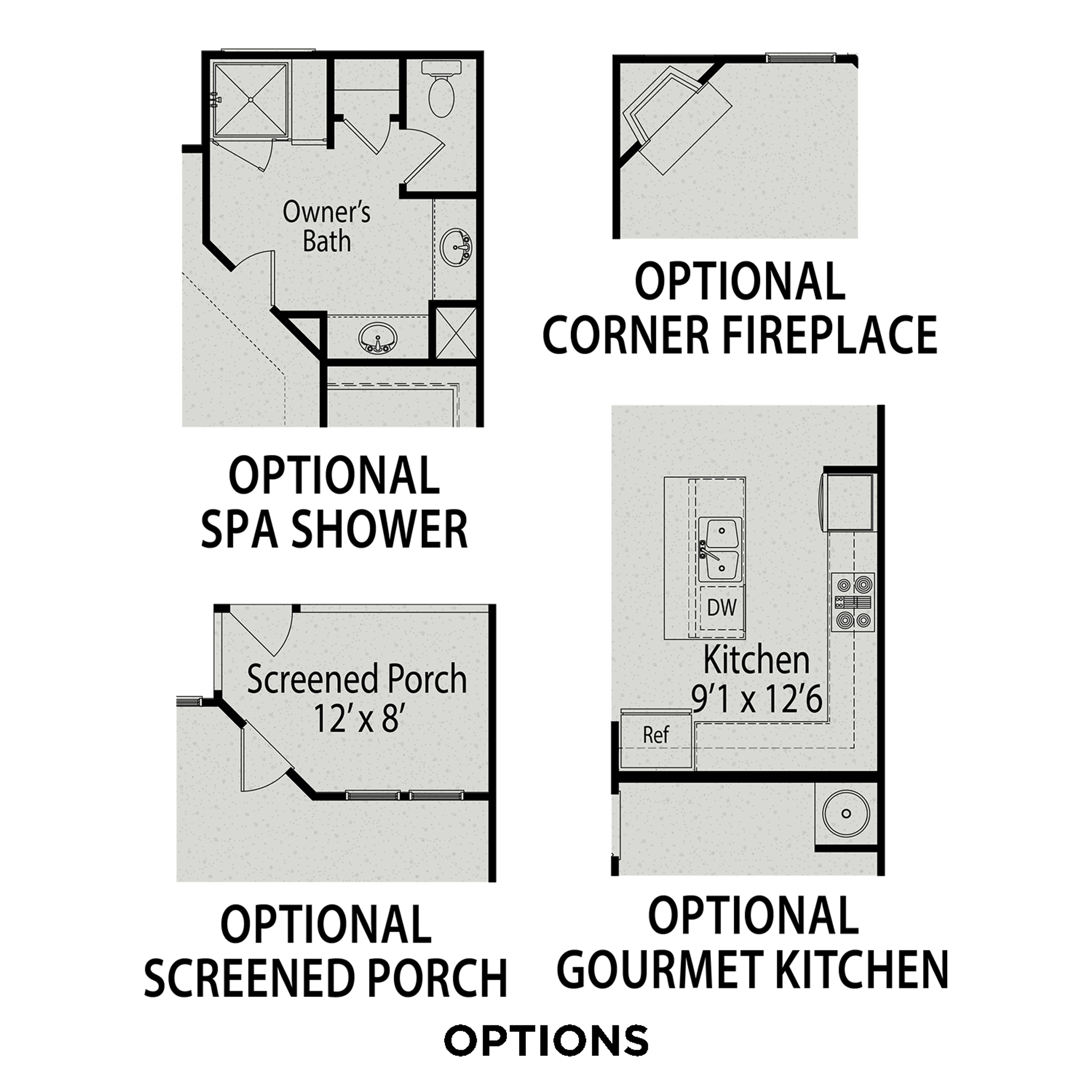 3 - The Graham Exterior buildable floor plan layout in Davidson Homes Homes' Springvale community.