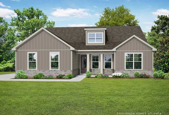 Exterior view of Davidson Homes' The Rockford B – Side Entry Floor Plan