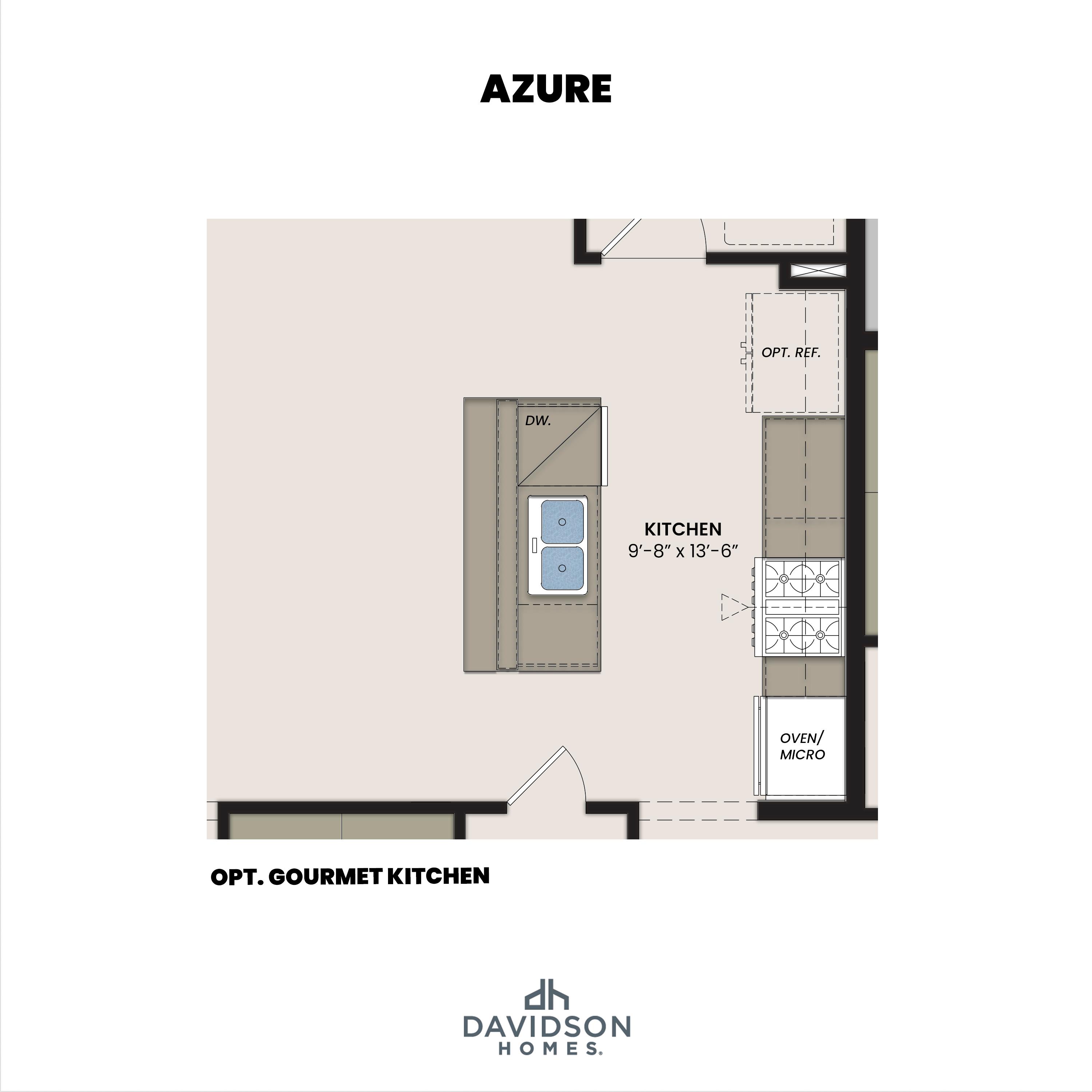 3 - The Azure A buildable floor plan layout in Davidson Homes Homes' North Ridge at Pronghorn Ranch community.