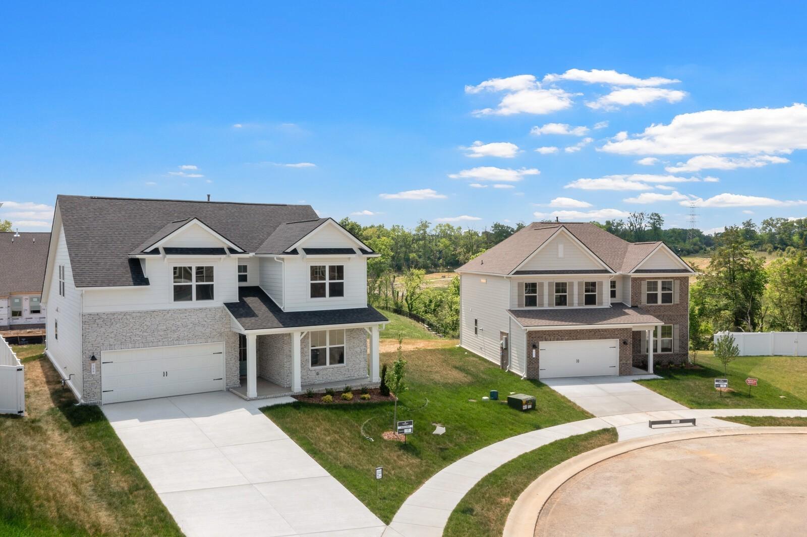 Two-story, 2,496 sq ft Davidson Homes Willow floor plan with 2-car garage for sale in Woods Crossing, Gallatin, Tennessee.