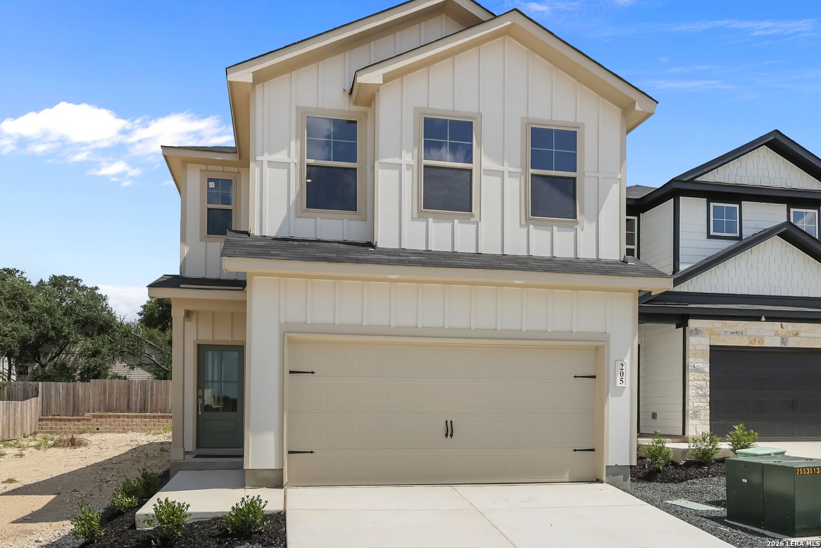 Two-story Gillian C floor plan by Davidson Homes with a two-car garage in Meadows at Oak Creek, San Antonio, Texas.