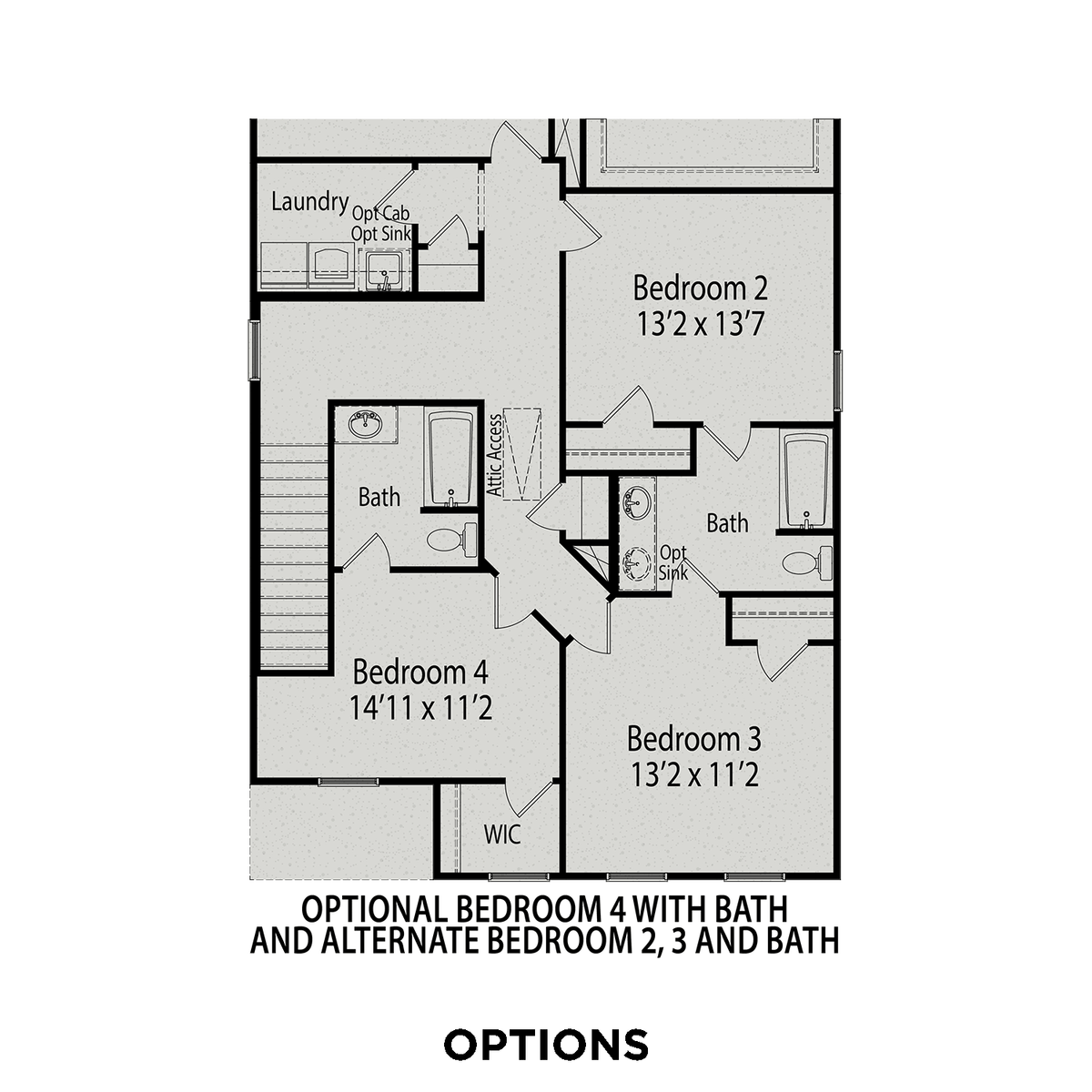 4 - The Gavin B buildable floor plan layout in Davidson Homes' Stagecoach Corner community.