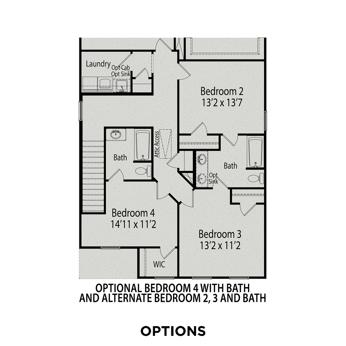 4 - The Gavin C buildable floor plan layout in Davidson Homes' Wellers Knoll community.
