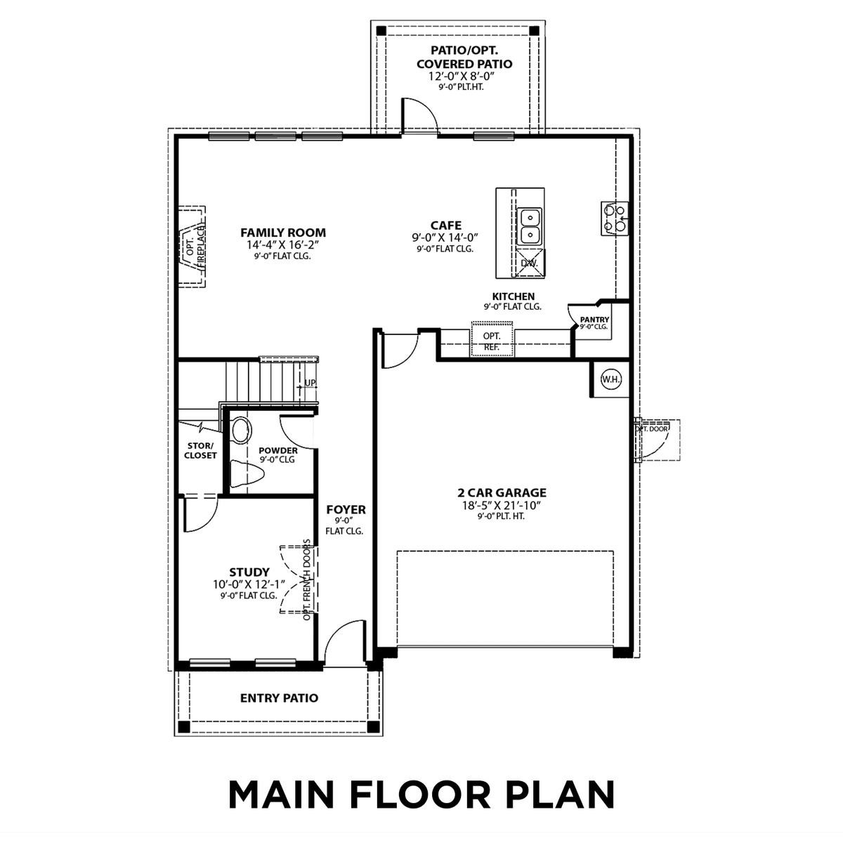1 - The Logan C buildable floor plan layout in Davidson Homes' Carellton community.