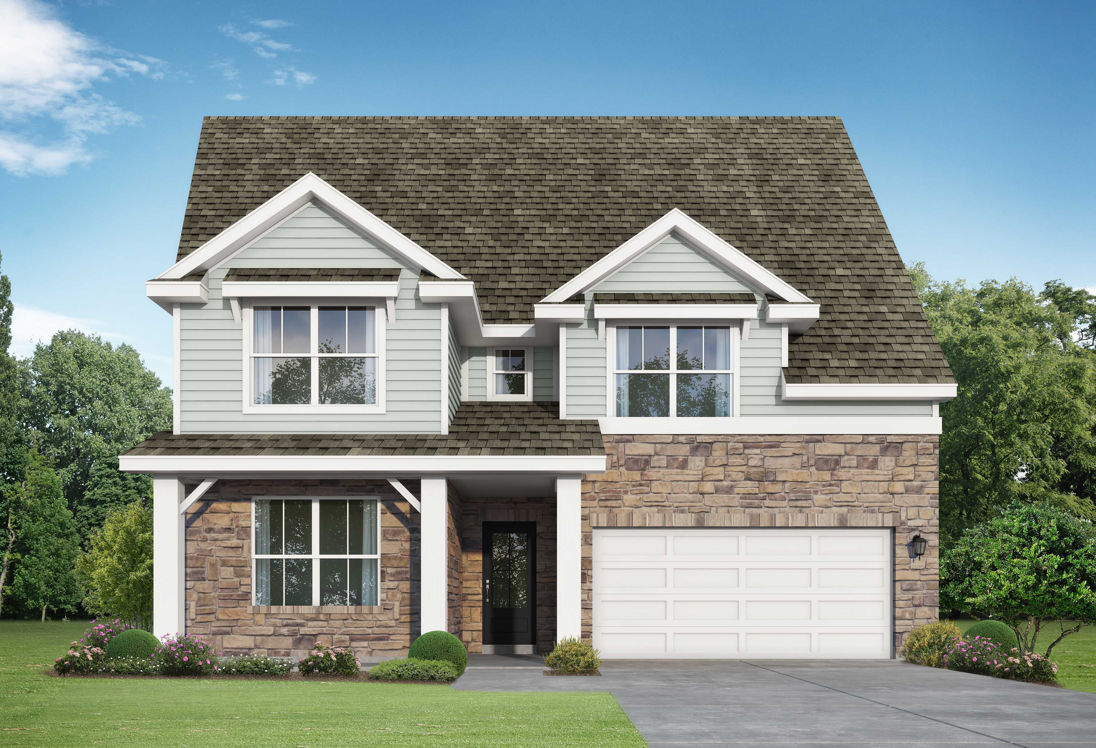Exterior view of Davidson Homes' The Ridgeport Floor Plan
