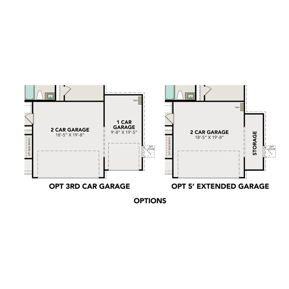 2 - The Frio buildable floor plan layout in Davidson Homes Homes' The Villages at WestPointe community.