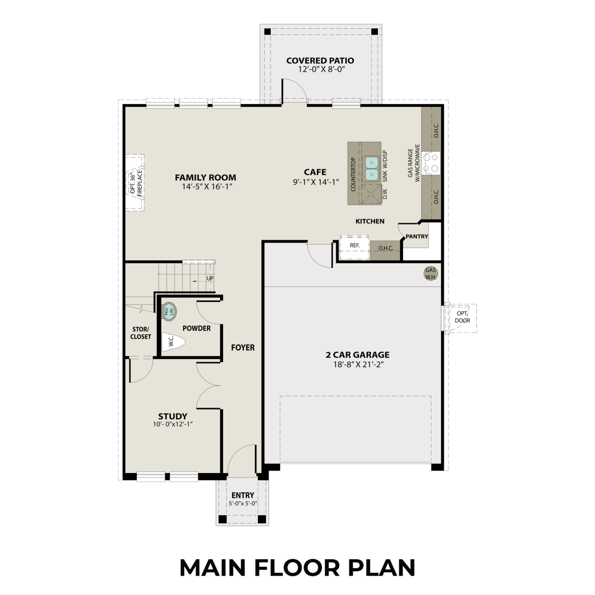 1 - The Solara B buildable floor plan layout in Davidson Homes' Lago Mar community.