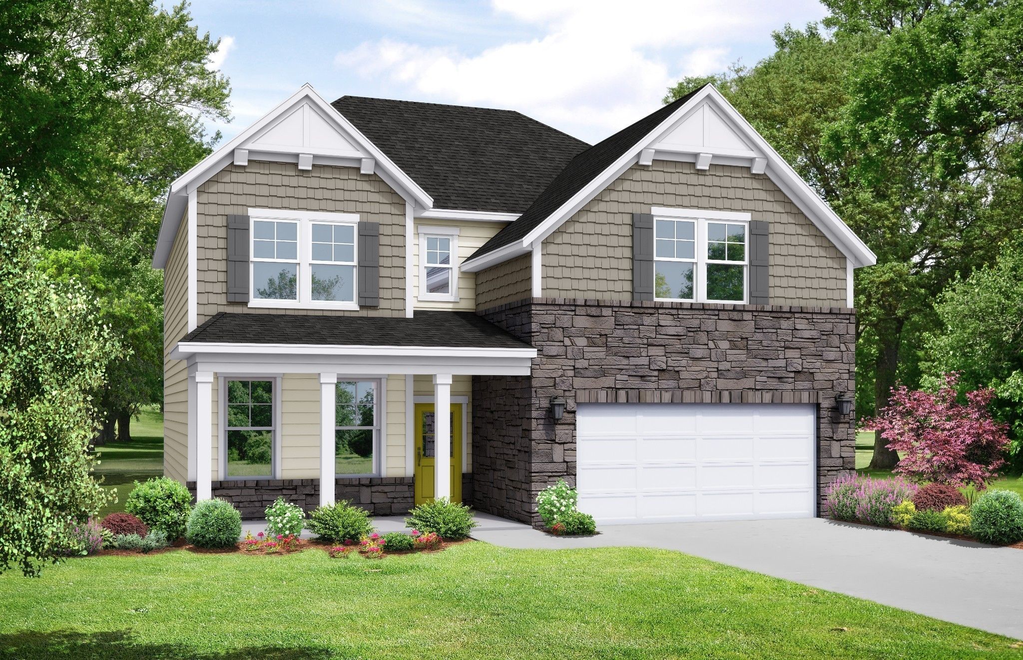Exterior view of Davidson Homes' New Home at 8037 Netterfield Drive