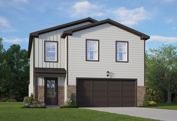 Exterior view of Davidson Homes' The Brazos B Floor Plan