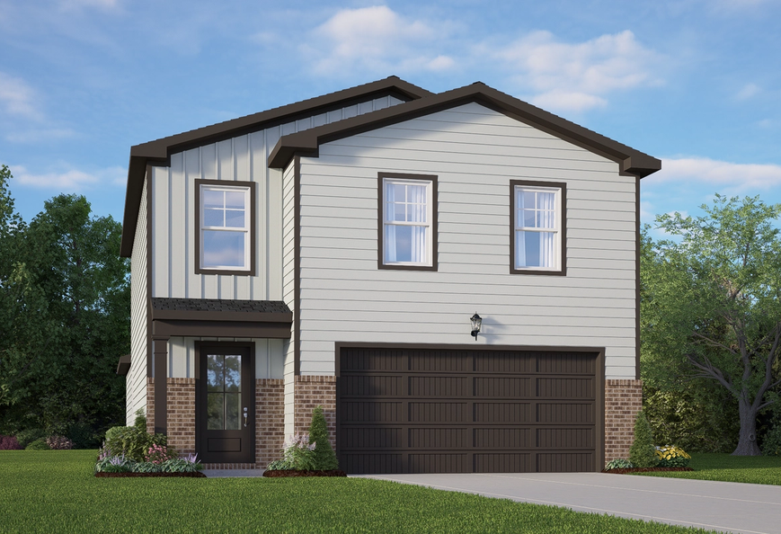 Exterior view of Davidson Homes' The Brazos B Floor Plan