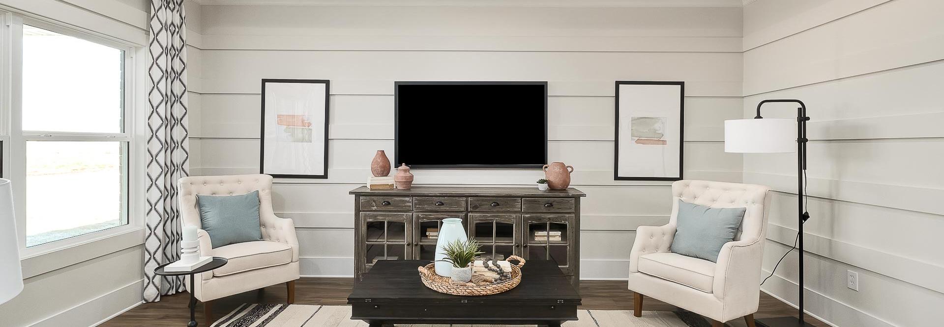 A lovely living room inside of a Davidson Home