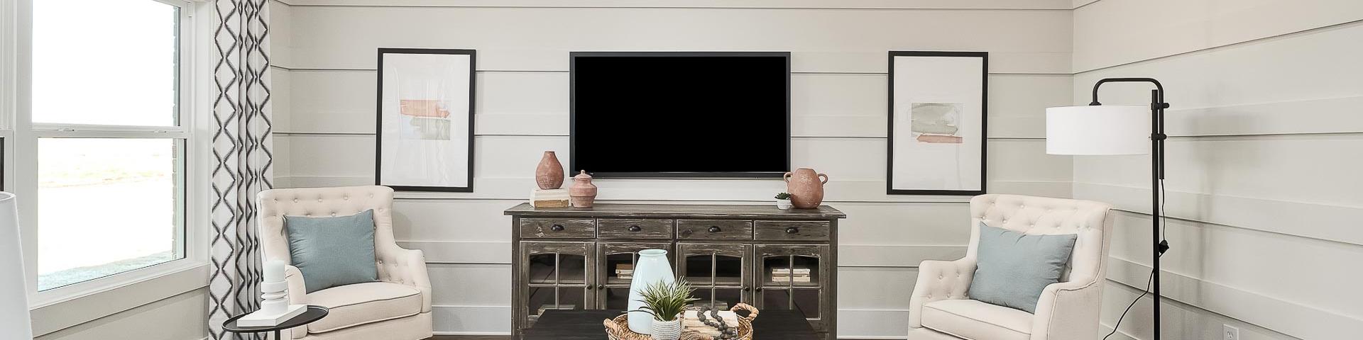 A lovely living room inside of a Davidson Home