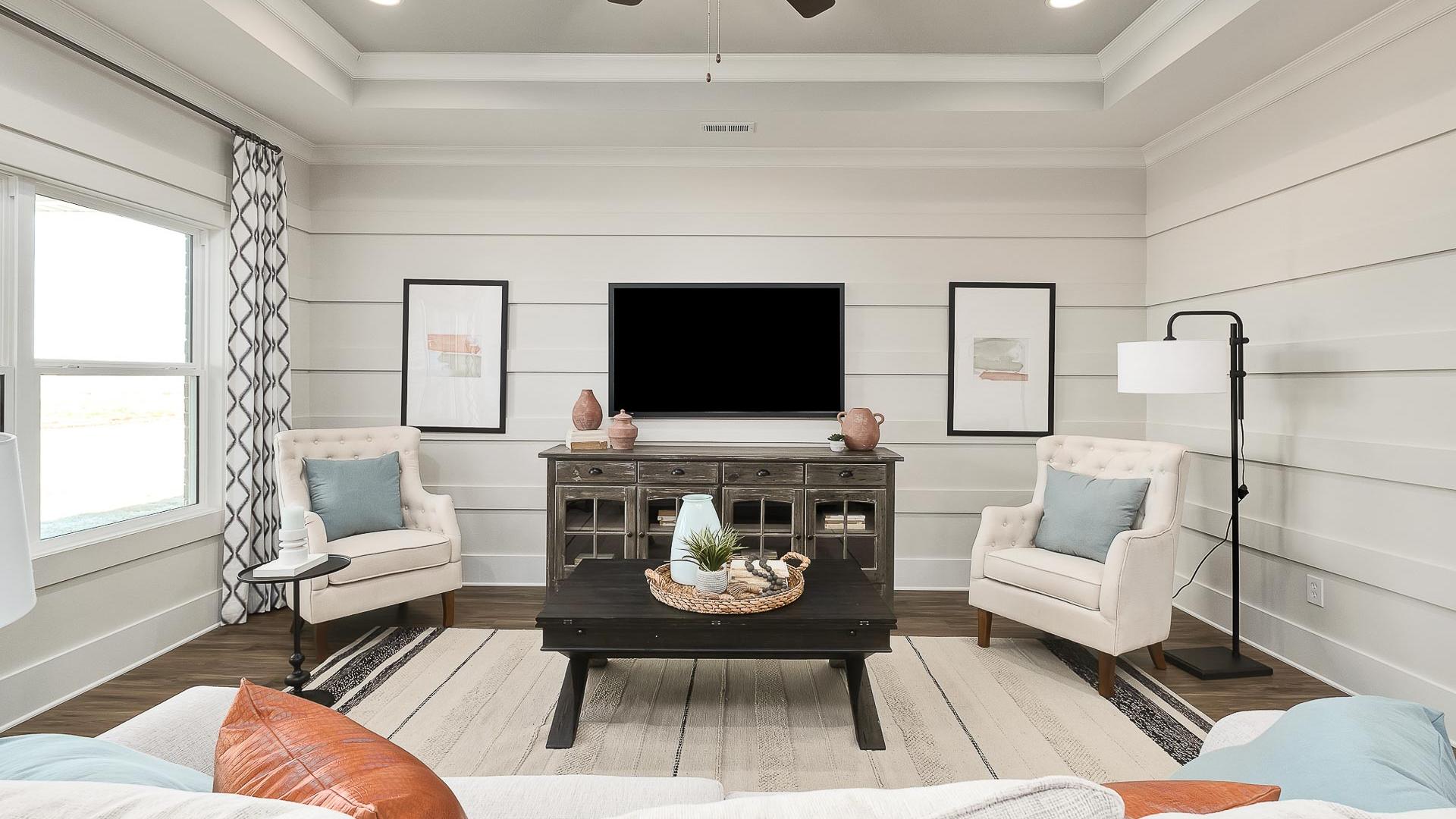 A lovely living room inside of a Davidson Home