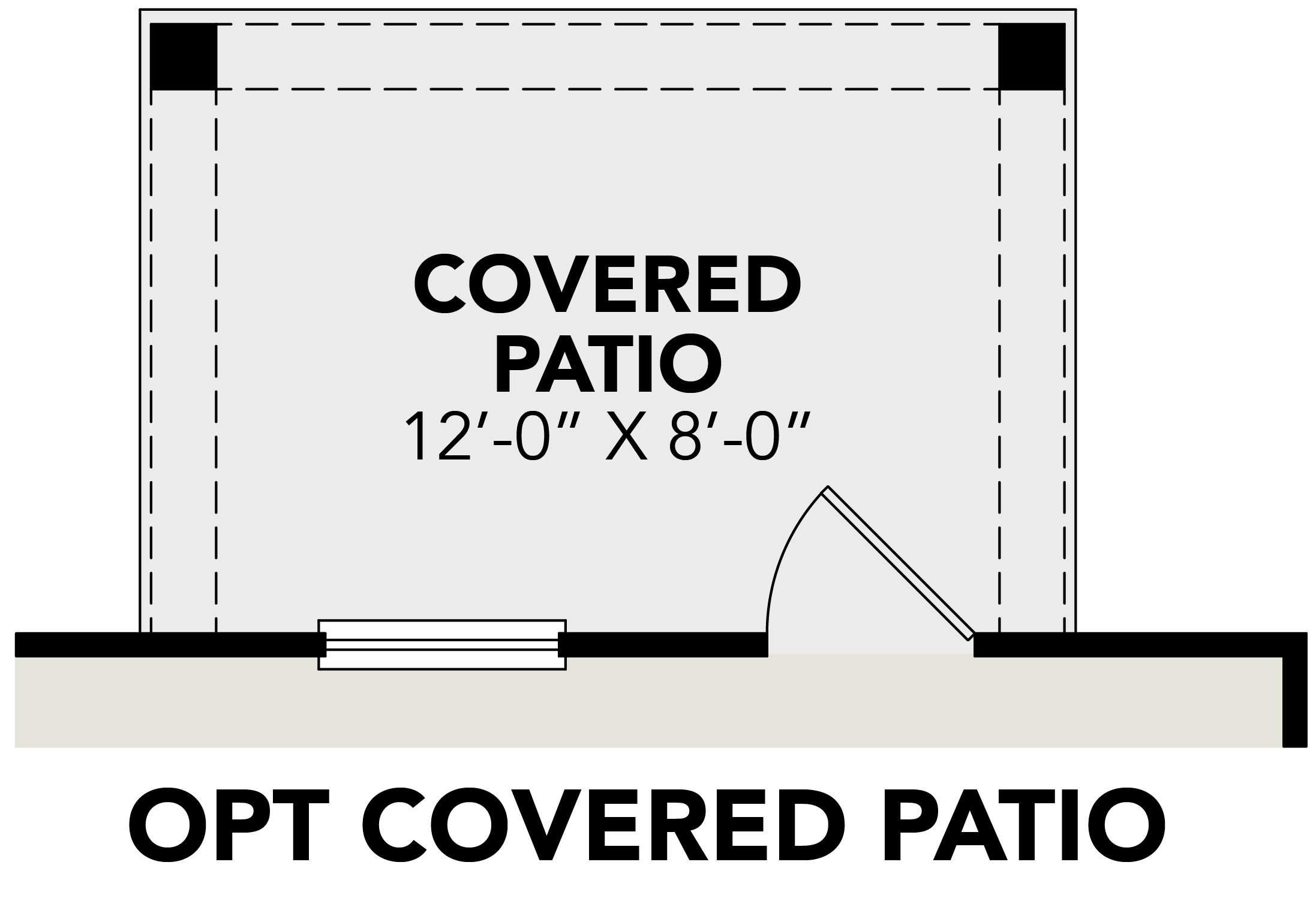 Covered patio 12x8 ft in Davidson Homes The Charlotte B floor plan, Meadows at Oak Creek, San Antonio, Texas