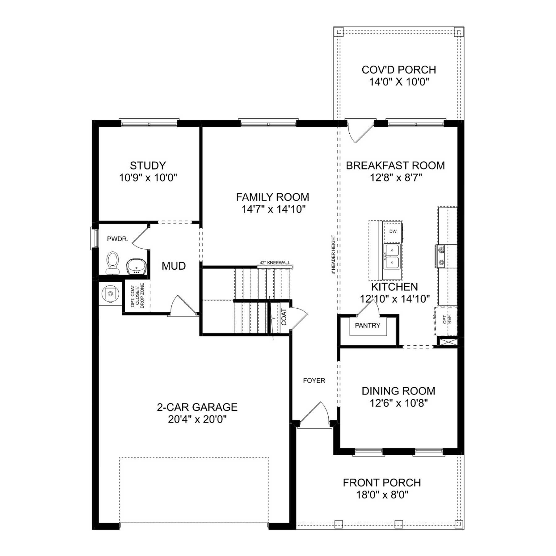 1 - The Shelby D buildable floor plan layout in Davidson Homes Homes' Forest Glen community.