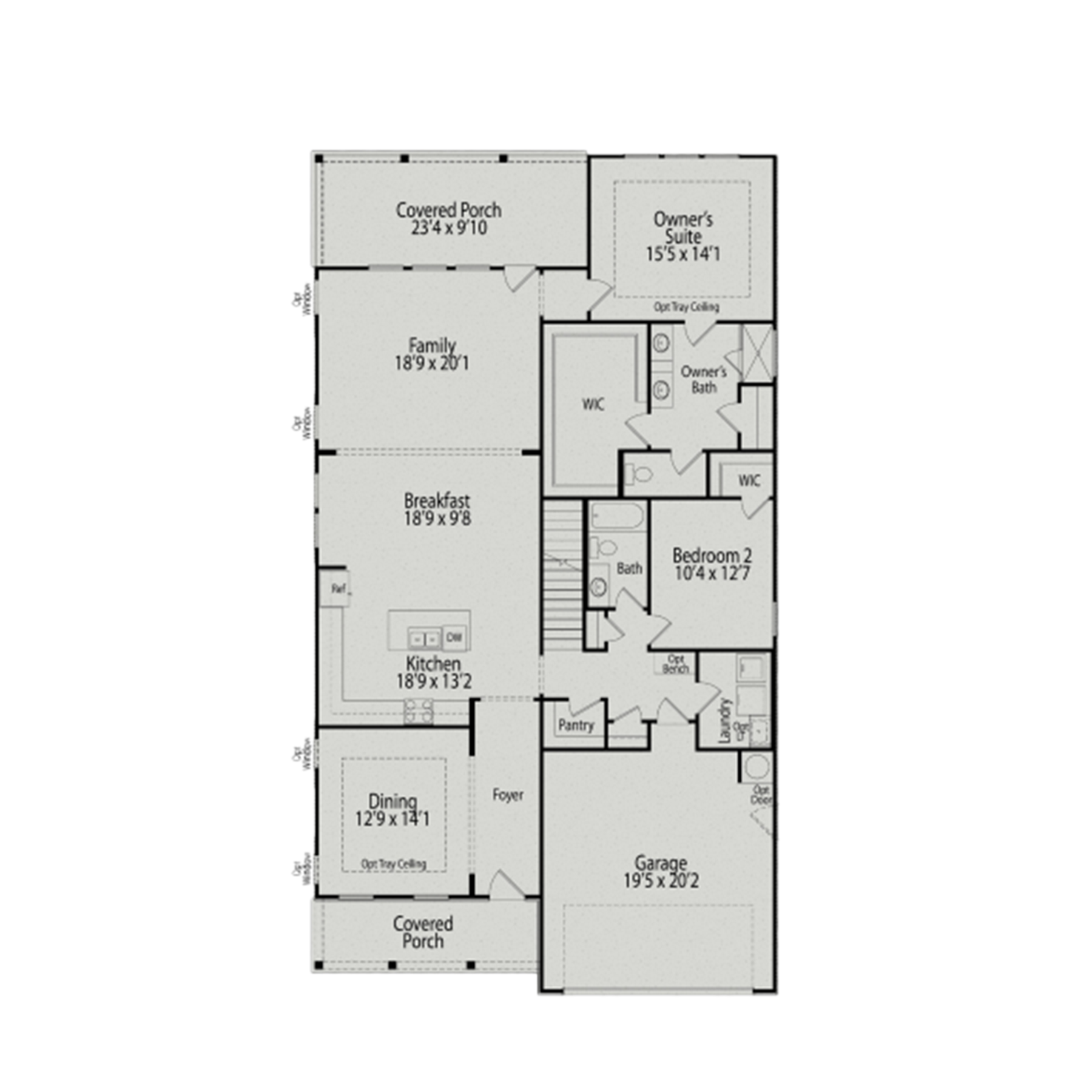 1 - Birch II A buildable floor plan layout in Davidson Homes Homes' Tobacco Road community.