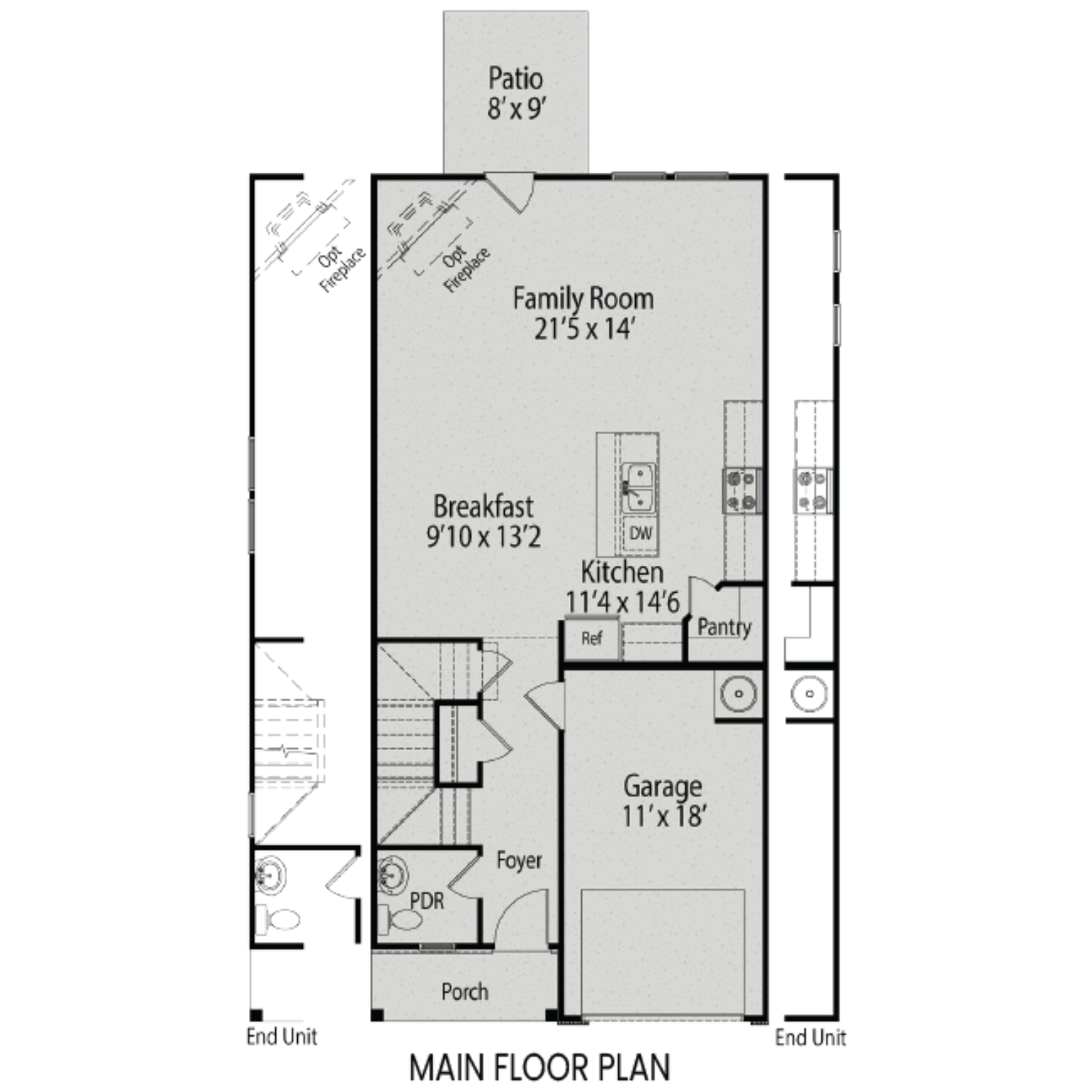 1 - The Warren Exterior buildable floor plan layout in Davidson Homes Homes' Springvale community.