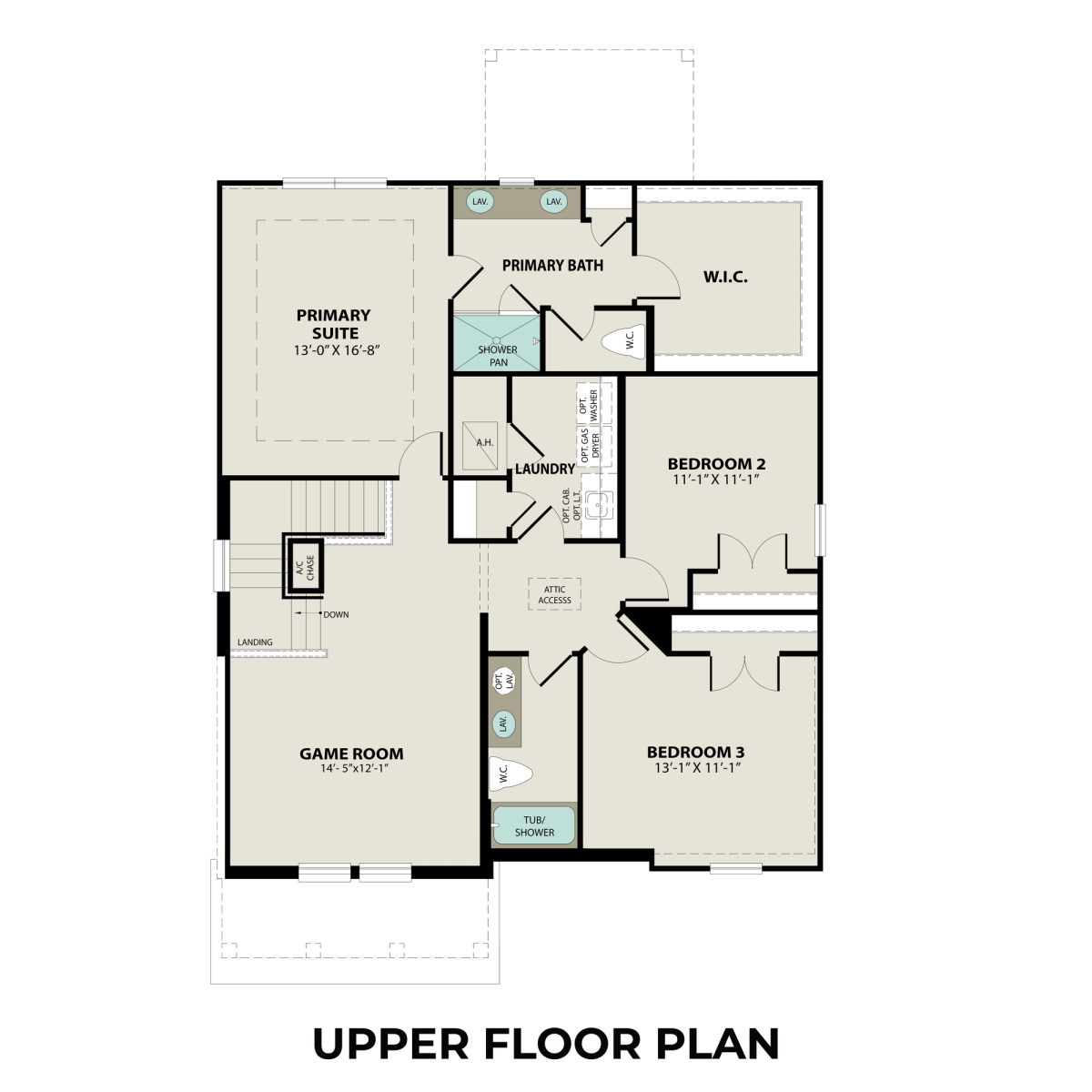 2 - The Solara C buildable floor plan layout in Davidson Homes' Emberly community.