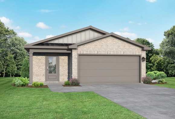 Exterior view of Davidson Homes' The Frio F Floor Plan