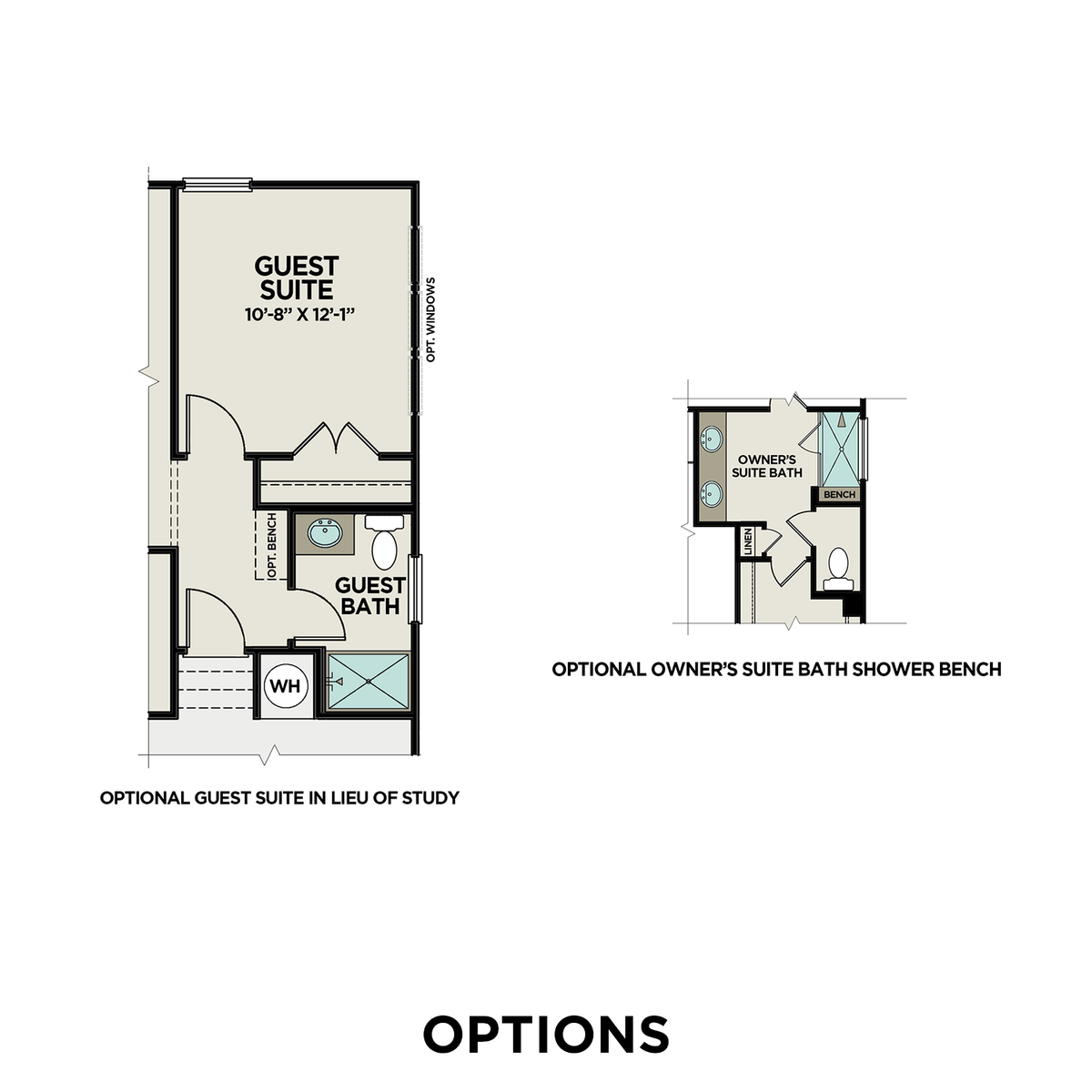 4 - The Willow B – Side Entry floor plan layout for 38 Brookside Way in Davidson Homes' Mountainbrook community.