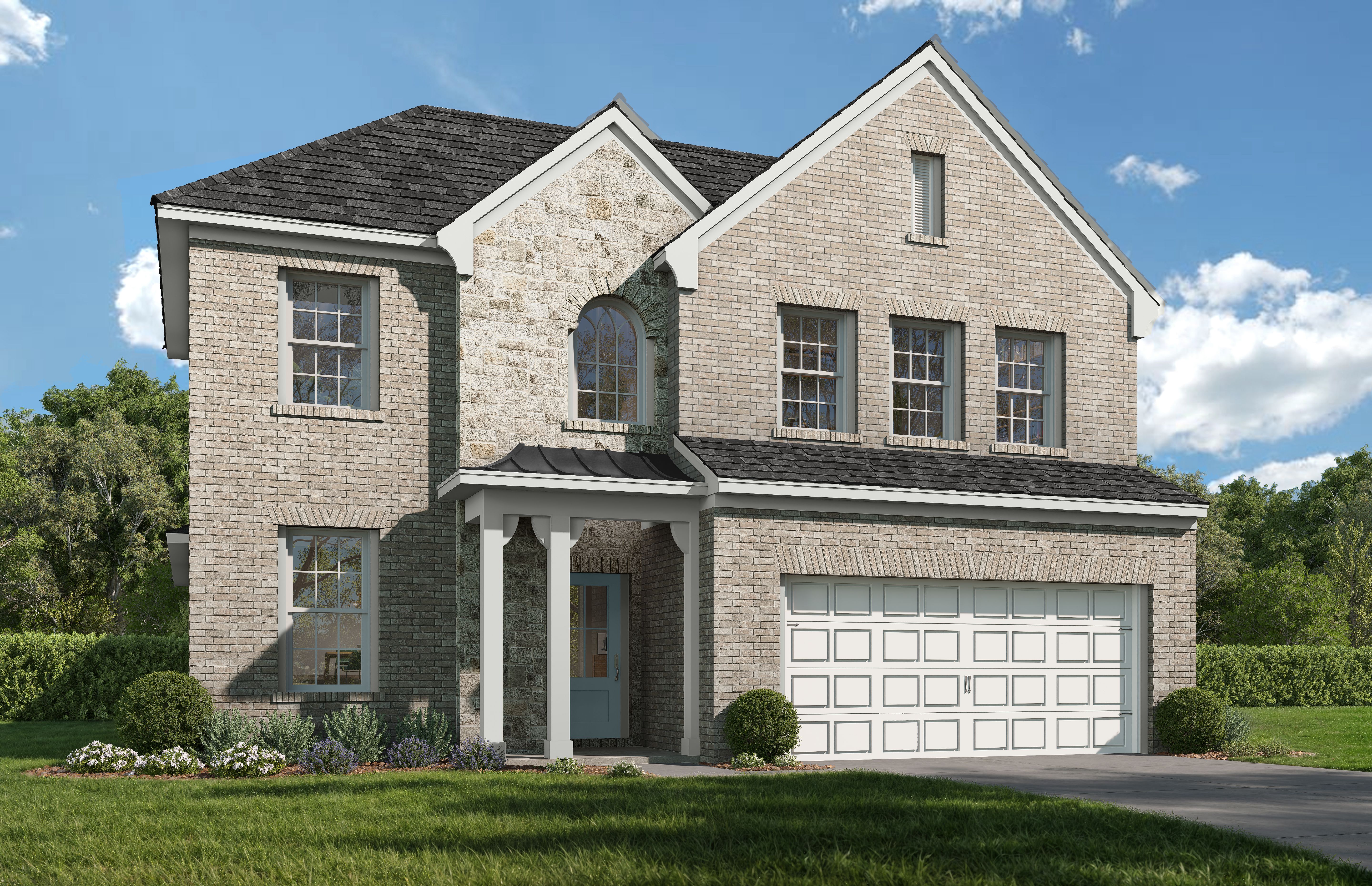 Coming soon preview of The Ashport 2-story home floor plan, 4-5 bedrooms, master suite on main, Davidson Homes