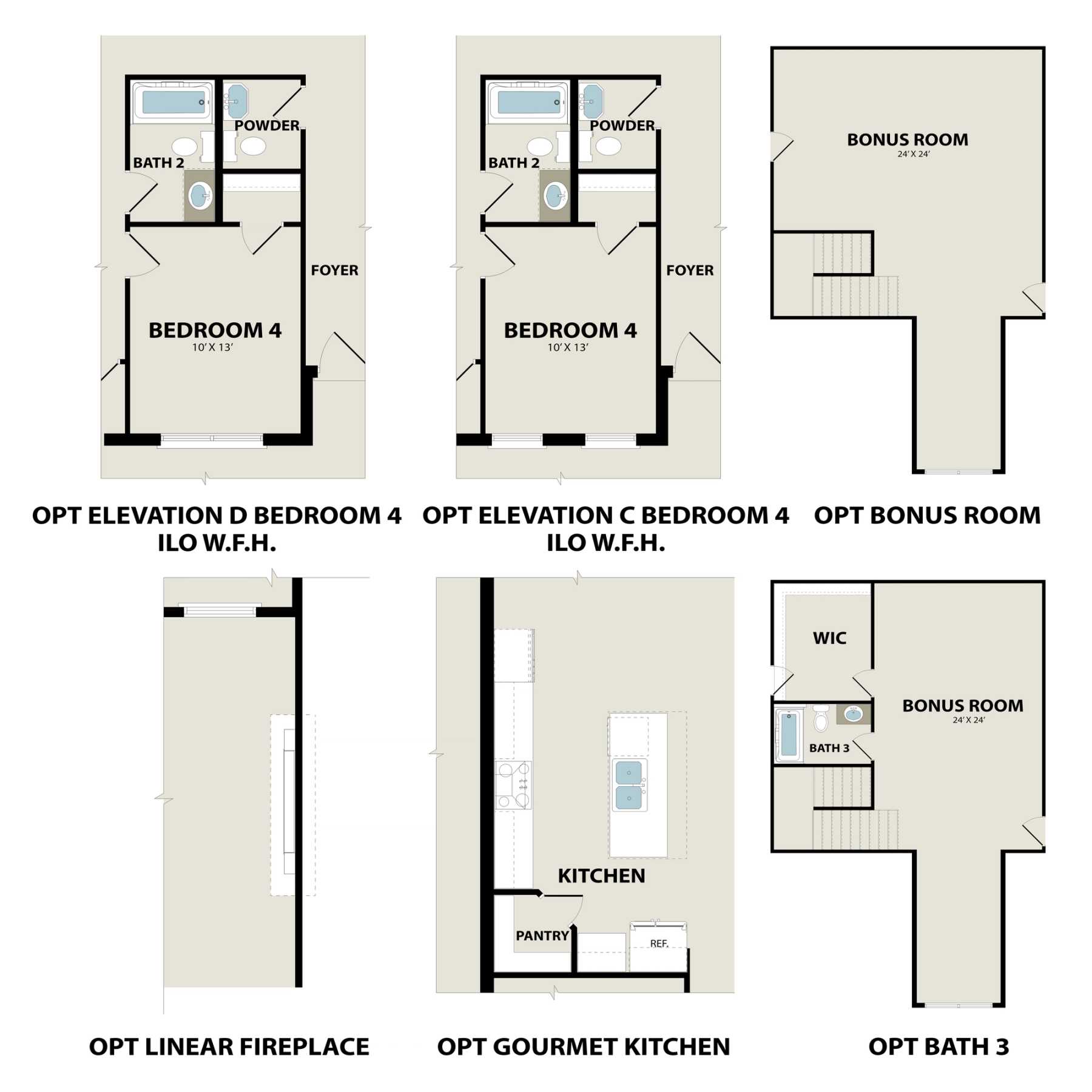 2 - The Rockford C buildable floor plan layout in Davidson Homes Homes' Meadow Ridge Estates community.