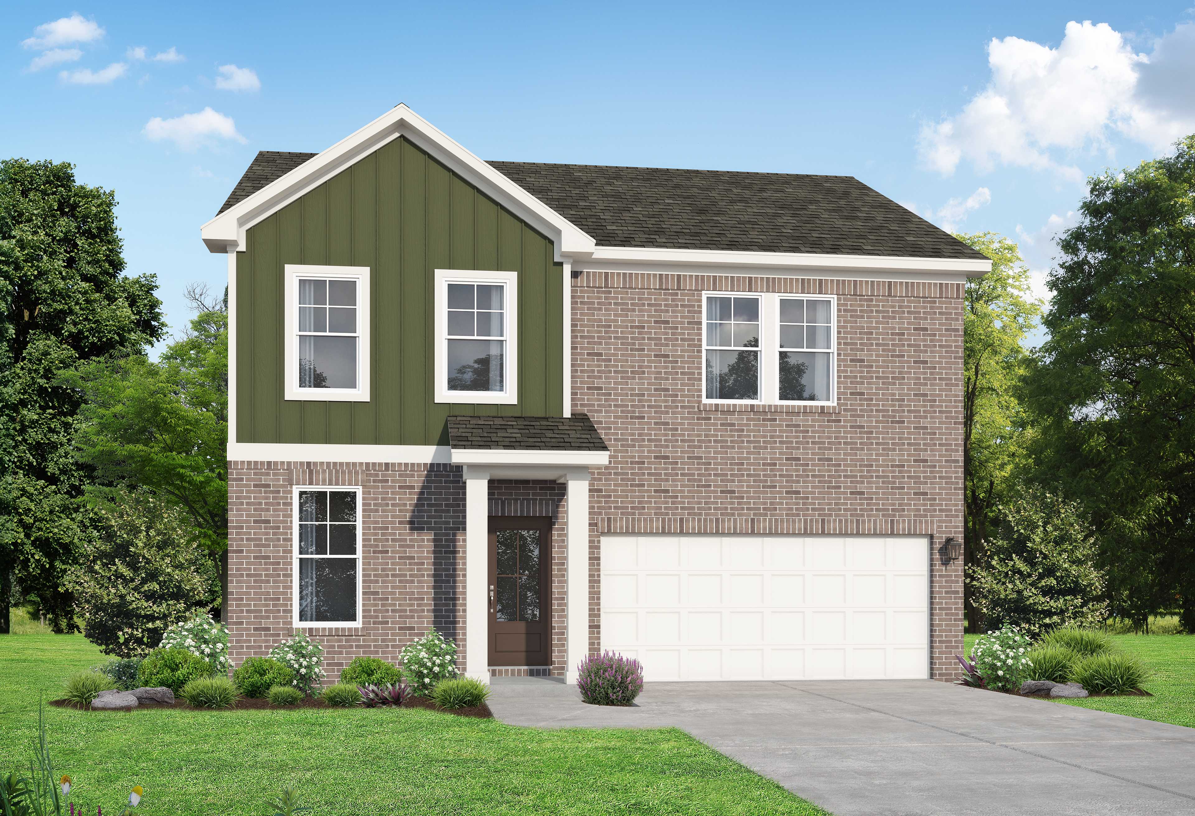 Exterior view of Davidson Homes' The Logan A Floor Plan