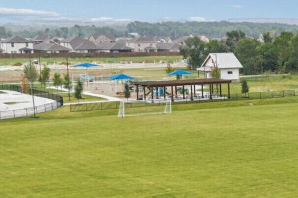 Soccer field amenity near playground for Parks at Foster Crossing in Anna, TX