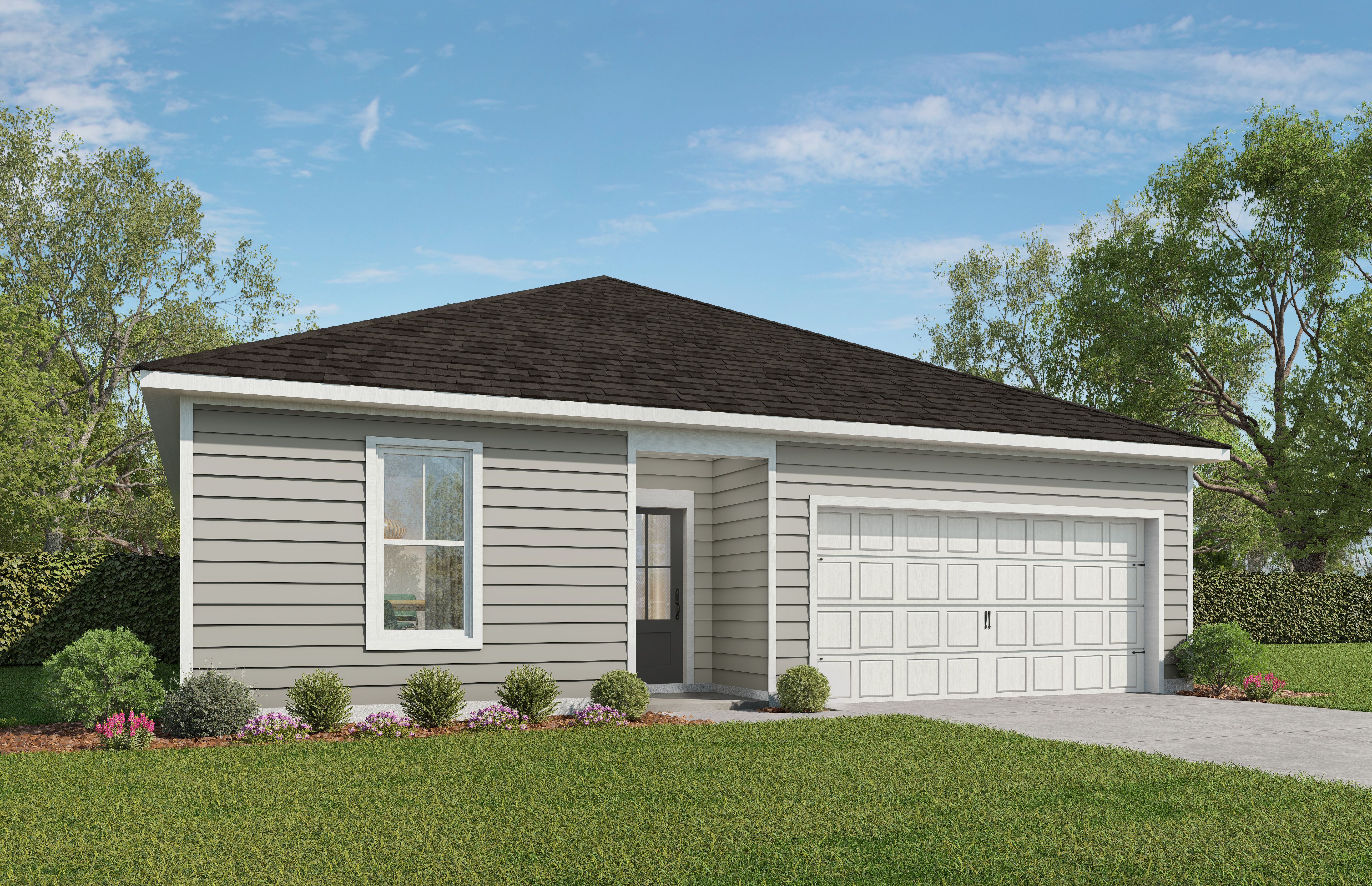 Exterior view of Davidson Homes' The Redbud A Floor Plan