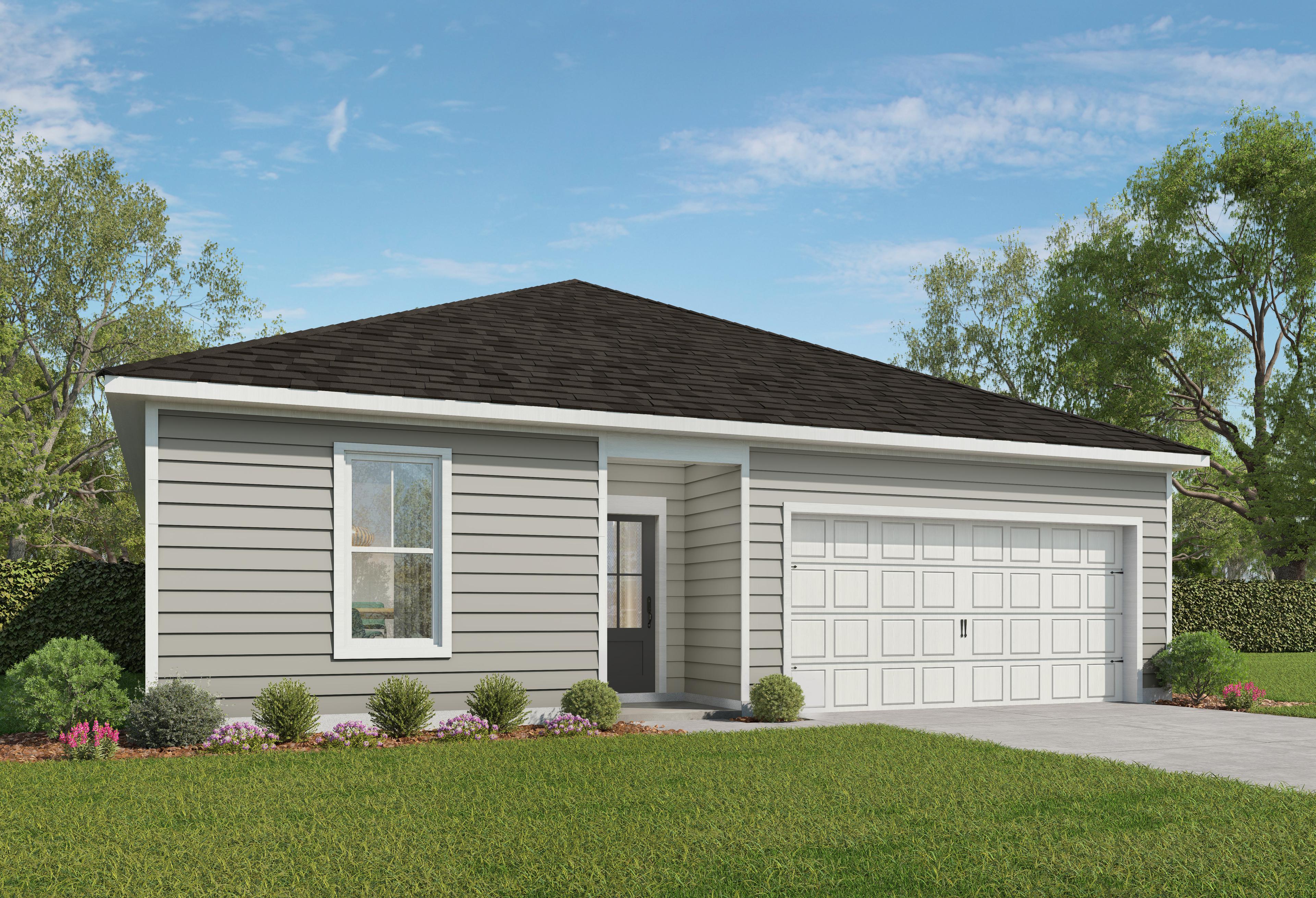 Exterior view of Davidson Homes' The Redbud A Floor Plan