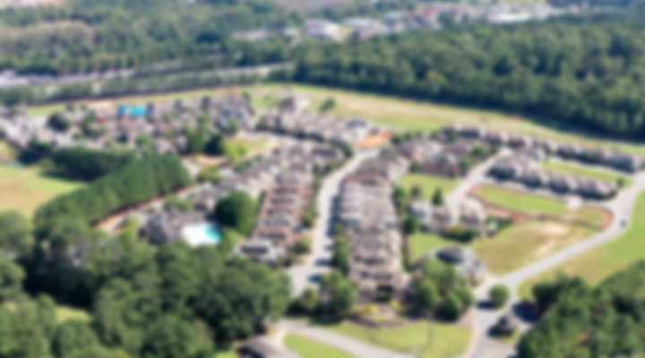 Drone Photo of Villages at Towne Lake Community in Woodstock, Georgia