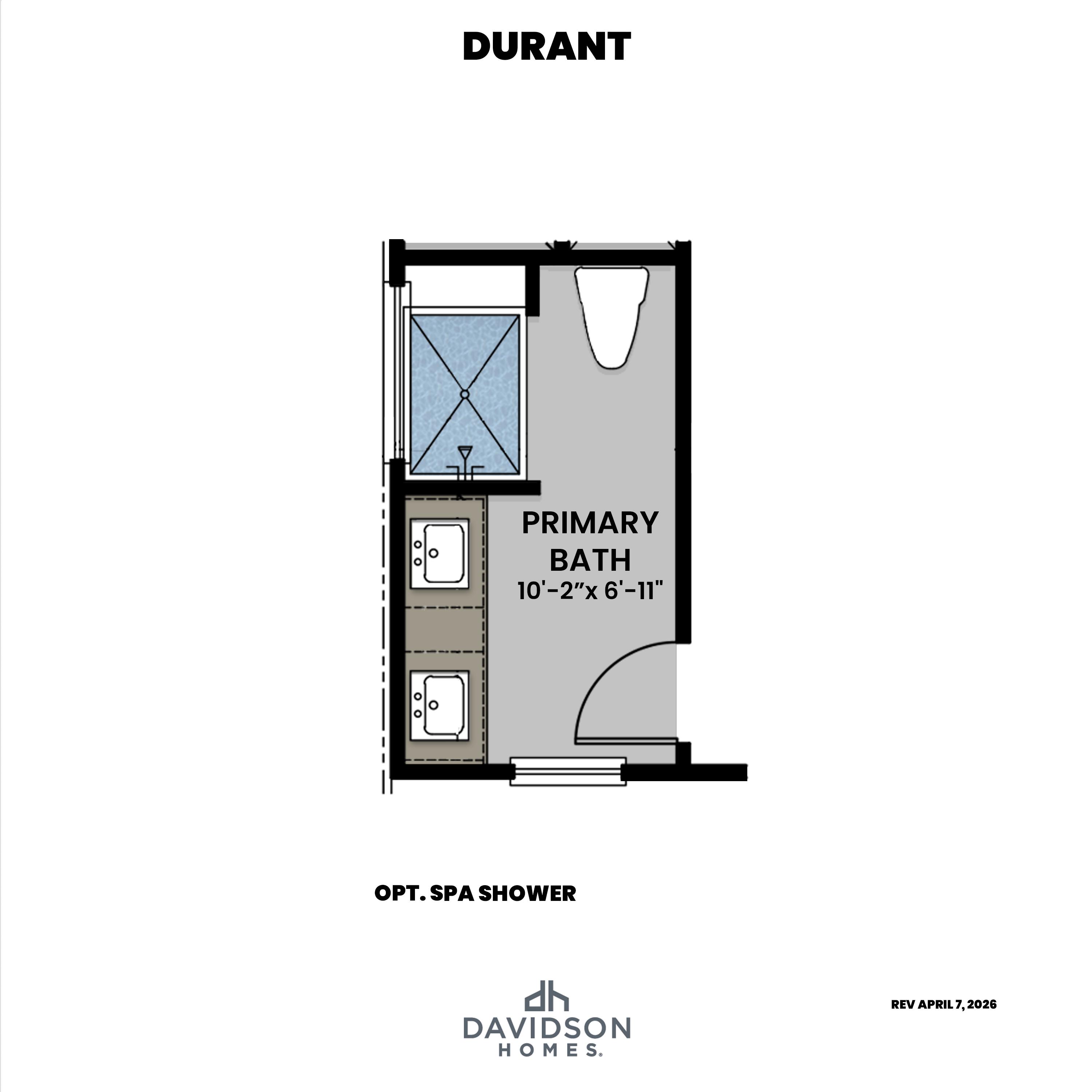 4 - The Durant D buildable floor plan layout in Davidson Homes Homes' Townes at North Main community.