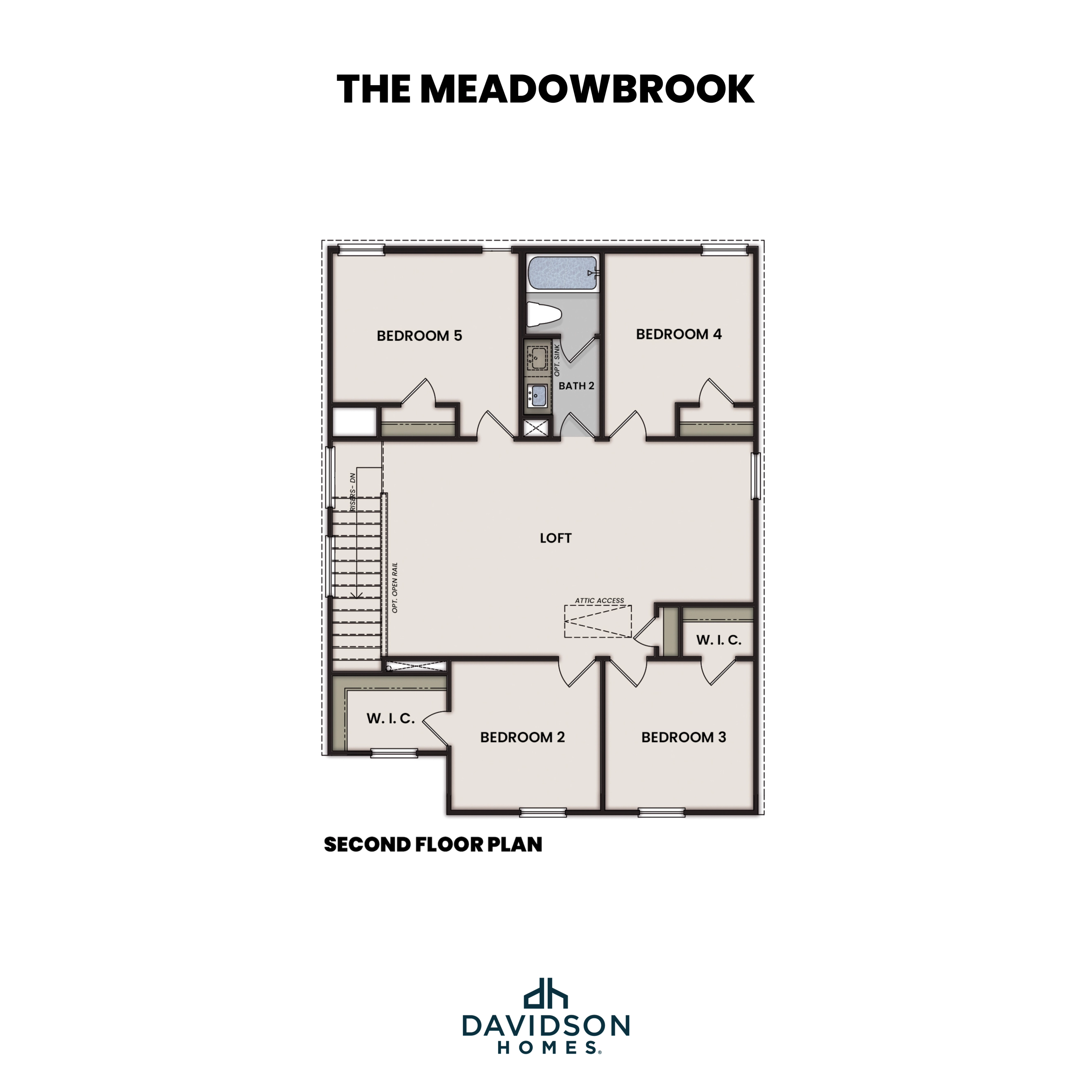 2 - The Meadowbrook A buildable floor plan layout in Davidson Homes Homes' Morgan Meadows community.