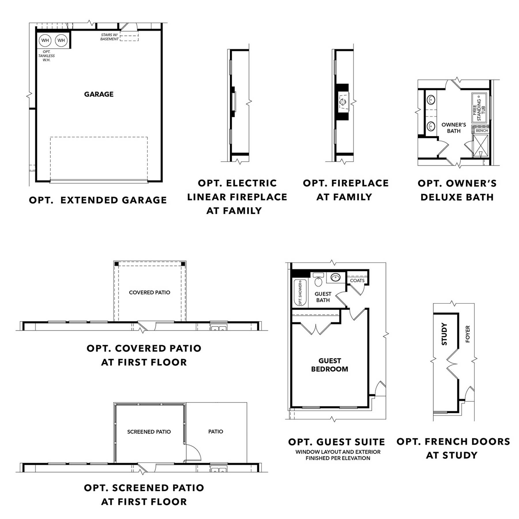 3 - The Hickory G buildable floor plan layout in Davidson Homes Homes' Fern Hollow community.