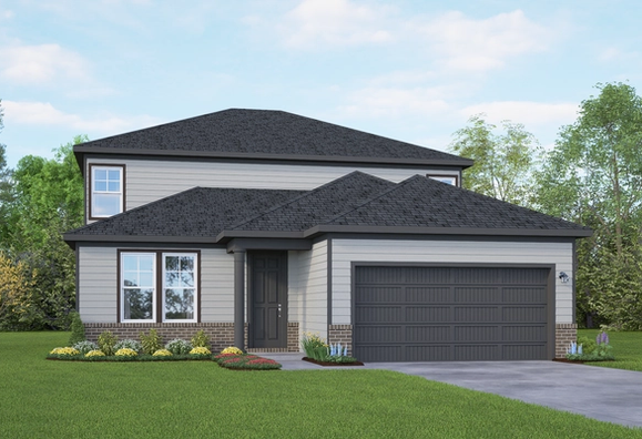 Exterior view of Davidson Homes' The Douglas A Floor Plan