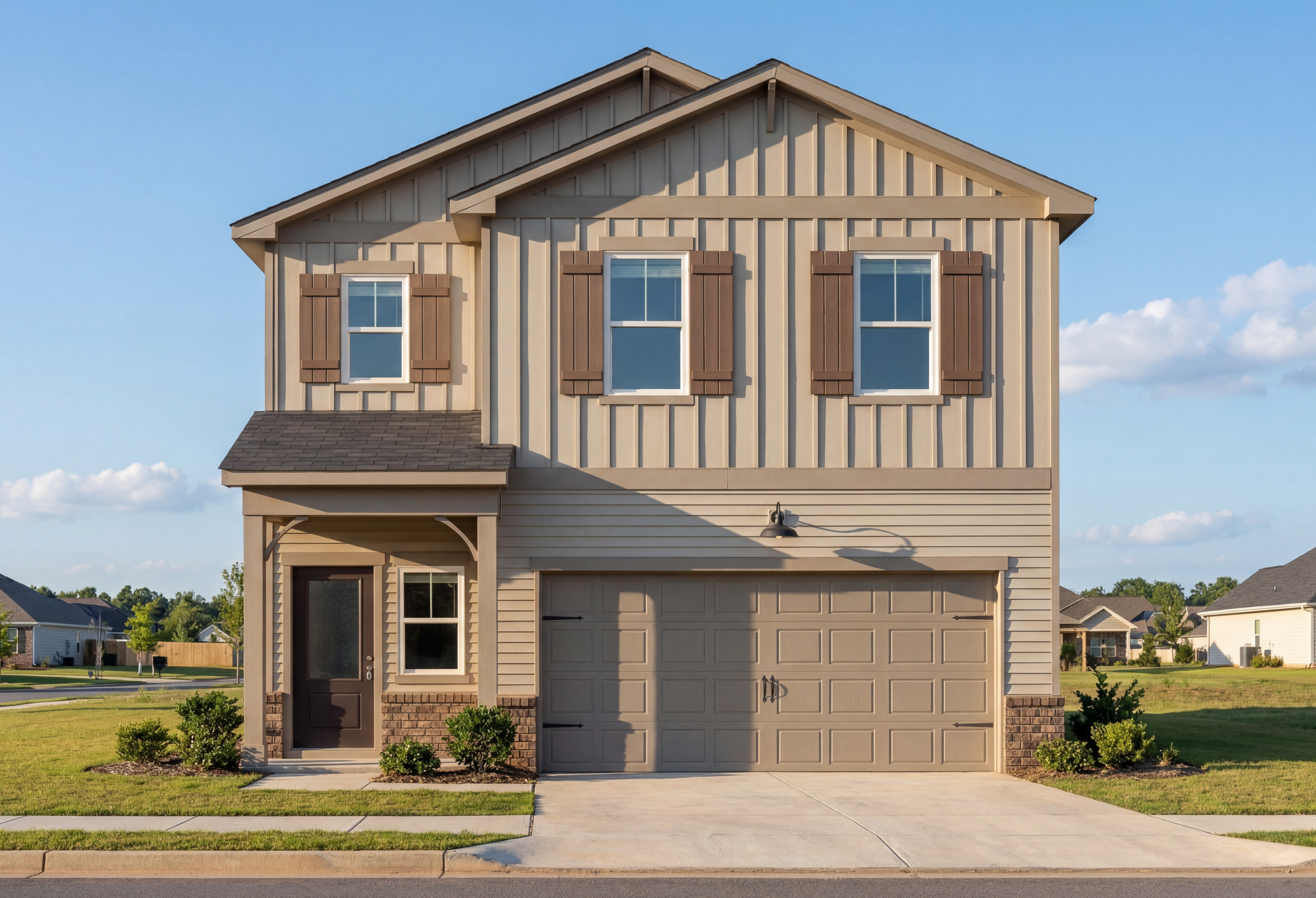 Exterior view of Davidson Homes' The Sinclair B Floor Plan