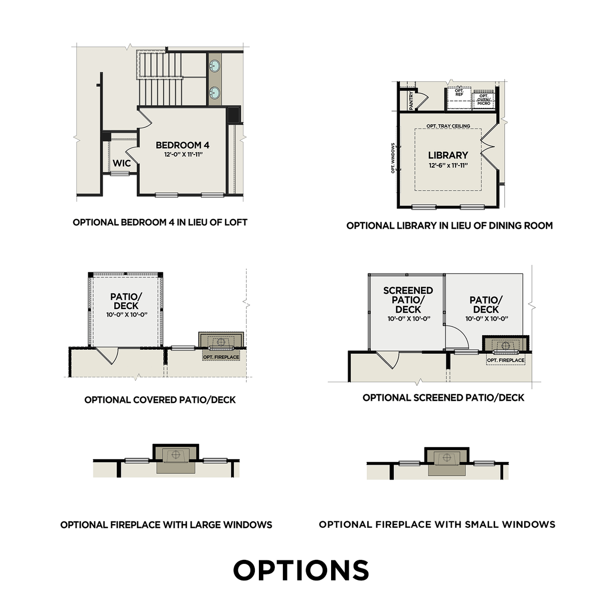 3 - The Willow C – Side Entry buildable floor plan layout in Davidson Homes' Mountainbrook community.