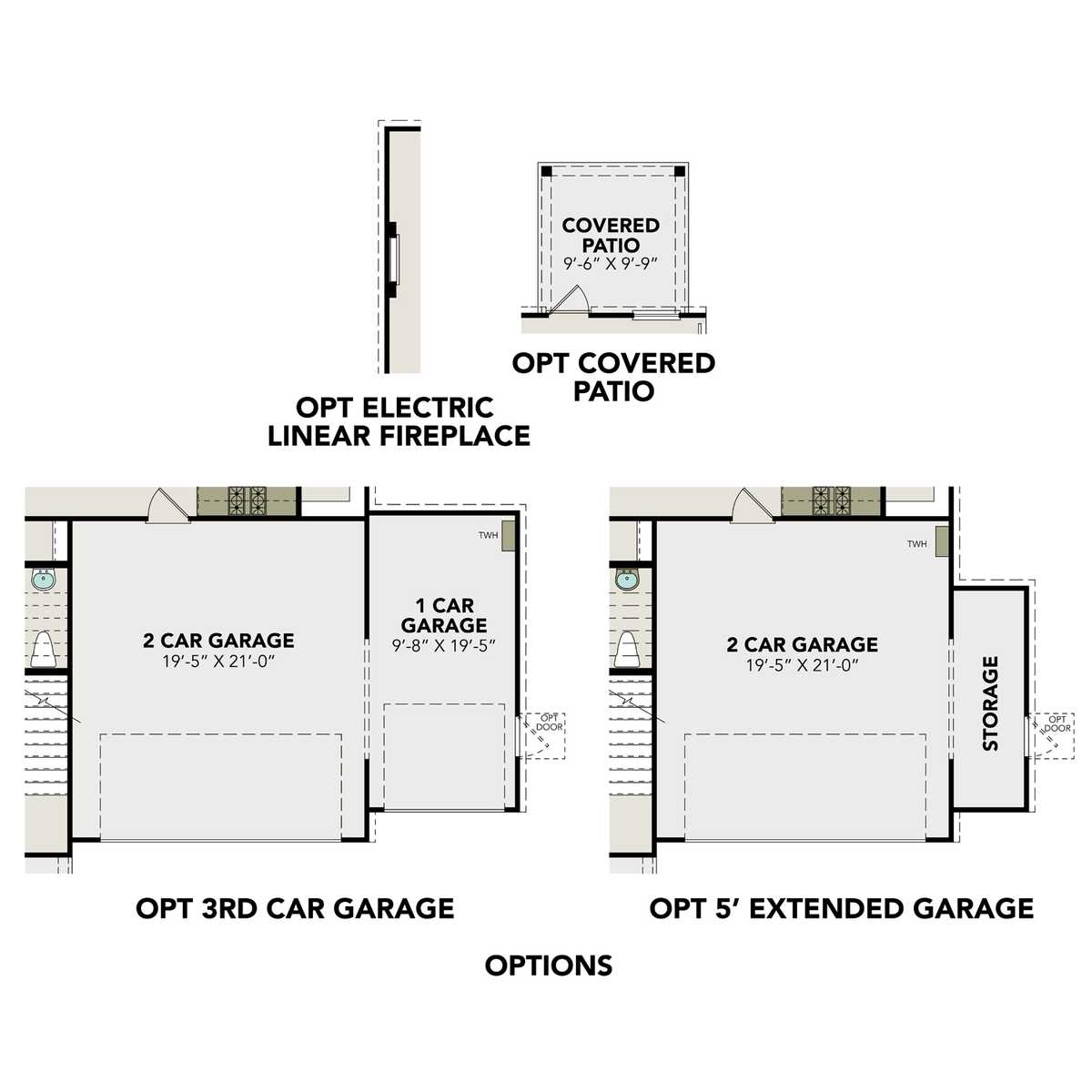 3 - The Trinity Brick floor plan layout for 8324 Bristlecone Pine Way in Davidson Homes' Lakes at Black Oak community.
