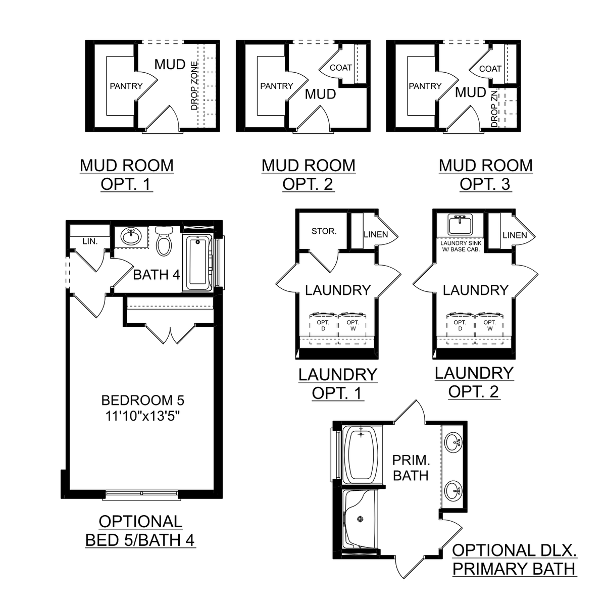 3 - The Chelsea C buildable floor plan layout in Davidson Homes' Watts Glen community.